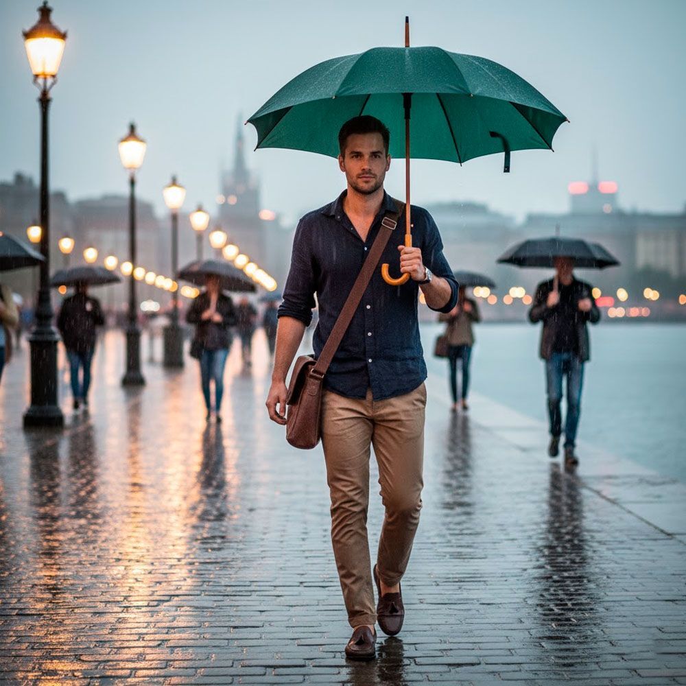 Парасоля-тростина Bergamo Toprain 4513199 темно-зеленафото