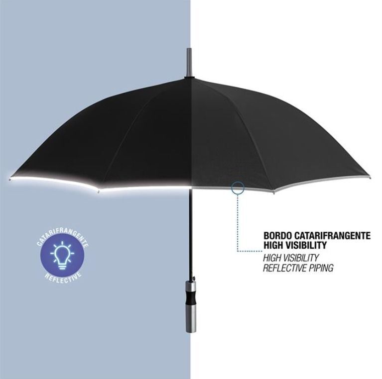 Парасоля-тростина Perletti Reflecting P96014-01 чорнафото