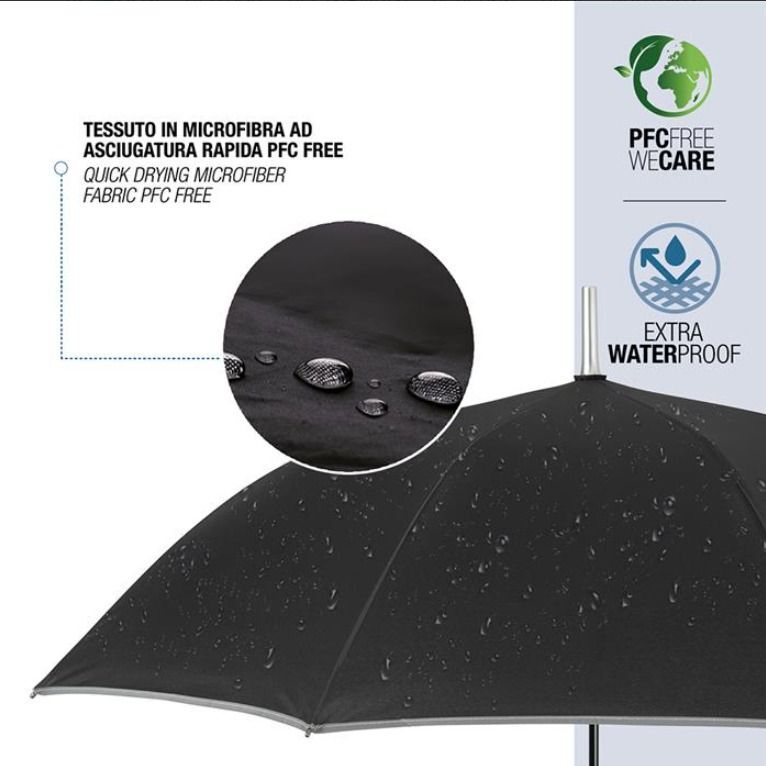 Парасоля-тростина Perletti Reflecting P96014-01 чорнафото