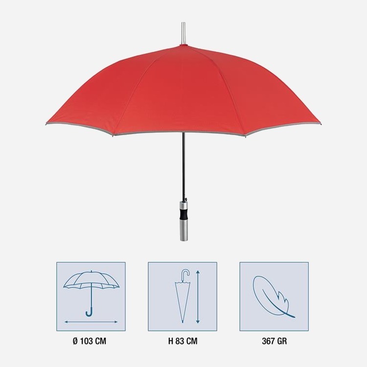 Парасоля-тростина Perletti Reflecting P96014-03 червонафото2