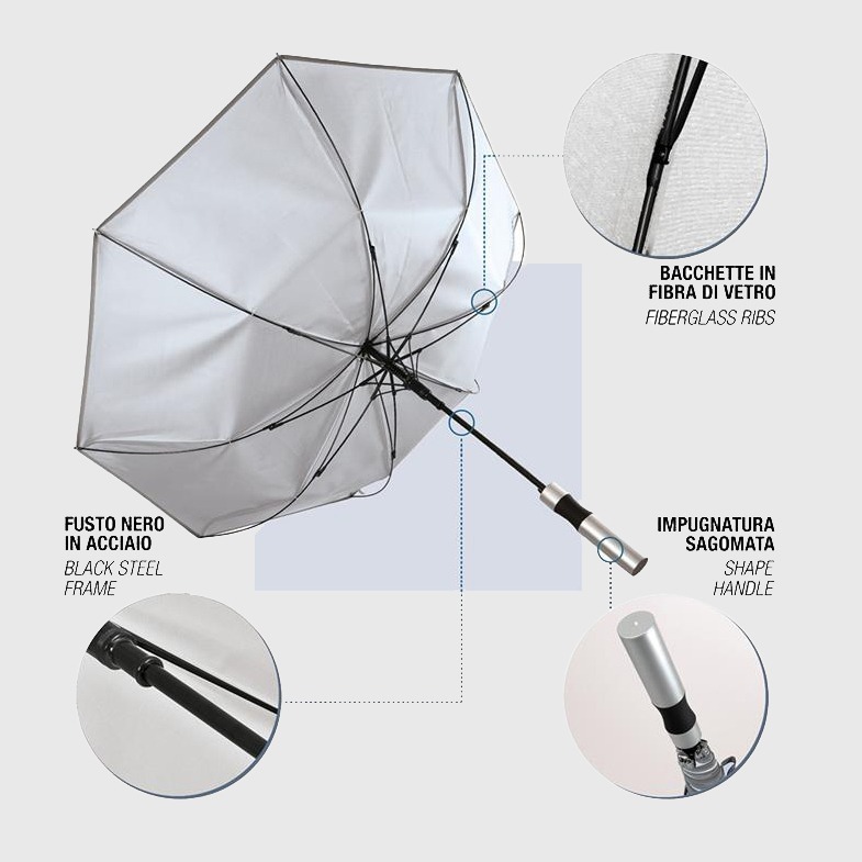 Парасоля-тростина Perletti Reflecting P96014-04 білафото