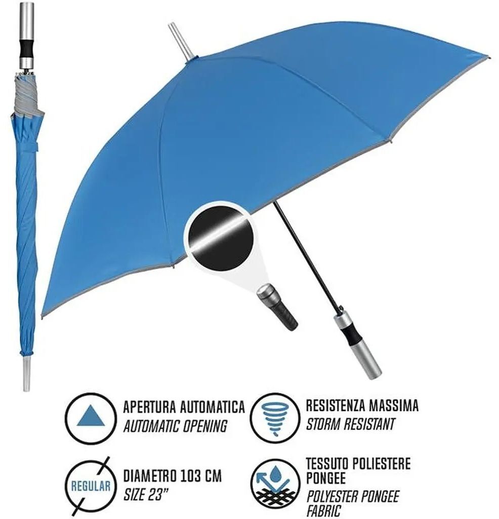 Парасоля-тростина Perletti Reflecting P96014-05 синяфото