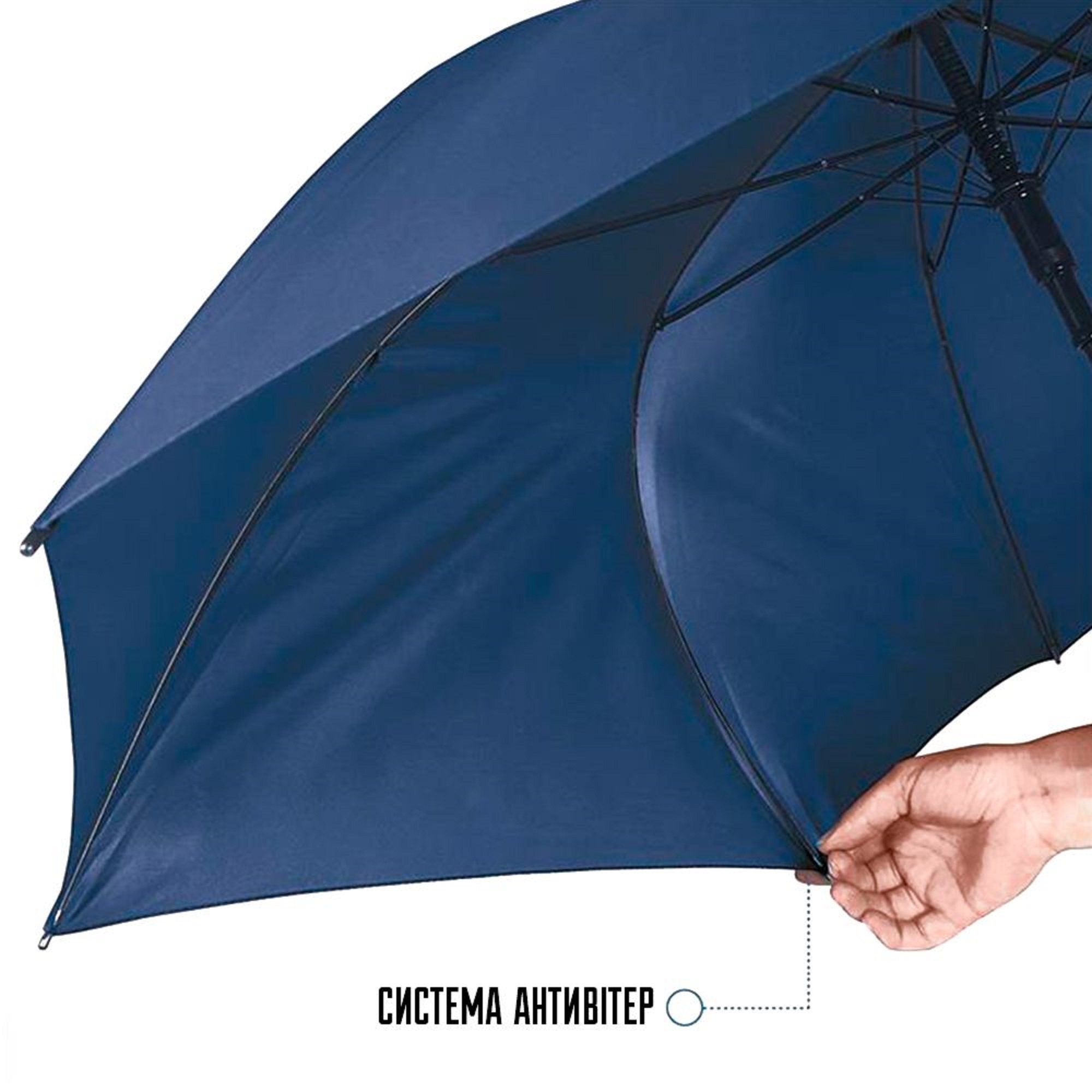 Парасоля-тростина Perletti Golf Xxl P96020-02 темно-синяфото