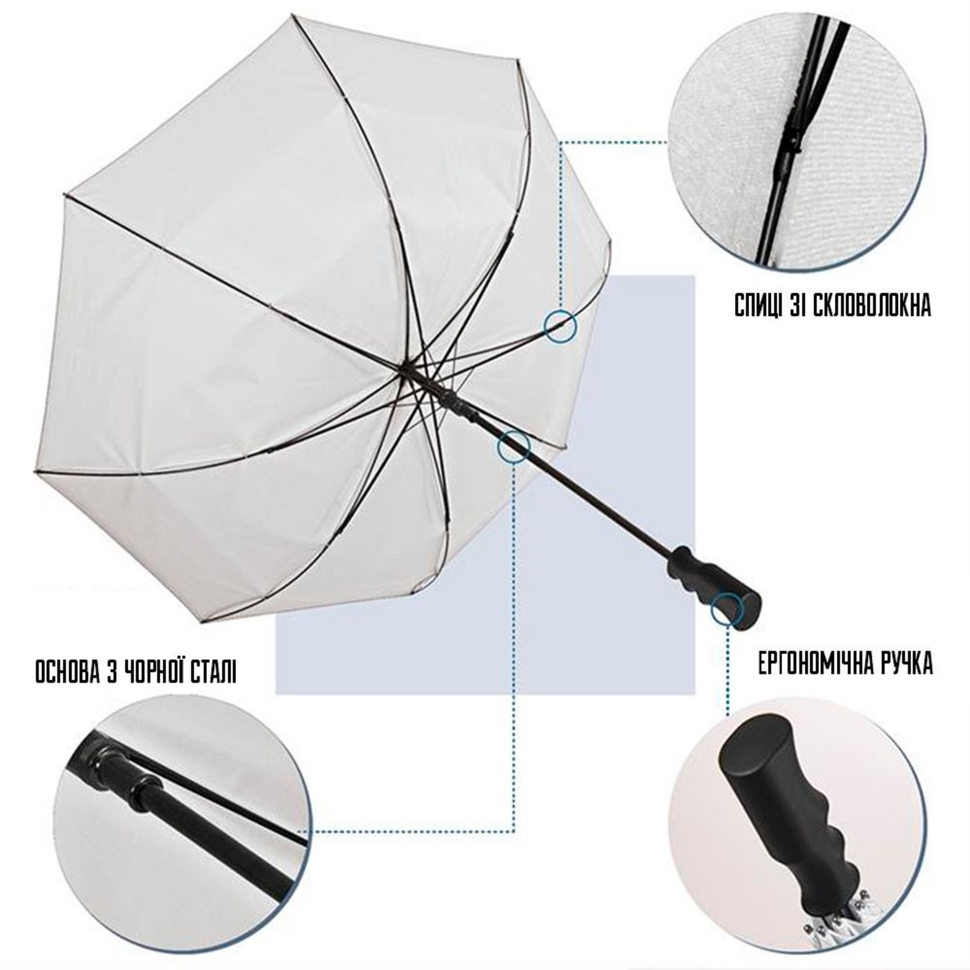 Парасоля-тростина Perletti Golf Xxl P96020-04 білафото4