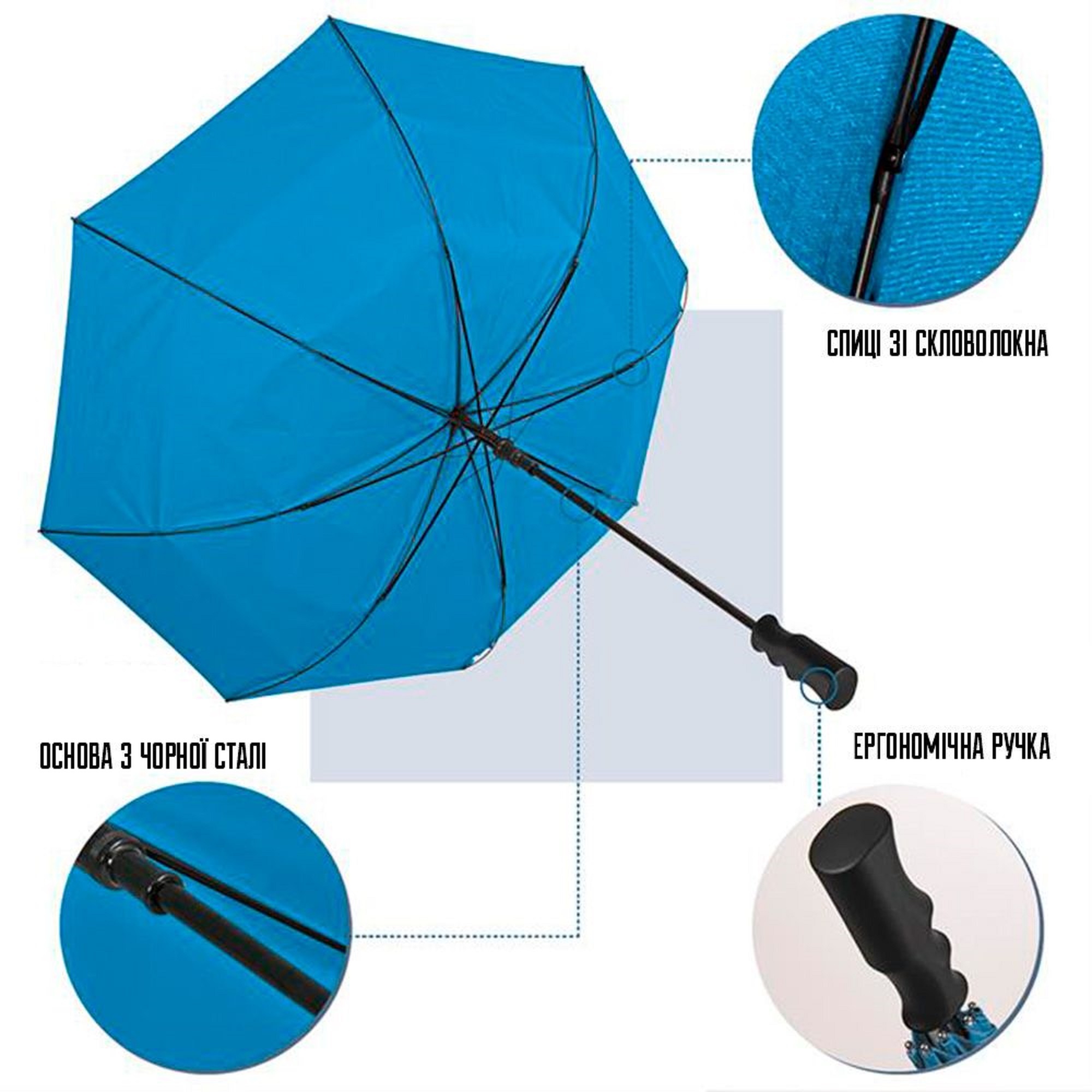 Парасоля-тростина Perletti Golf Xxl P96020-05 синяфото