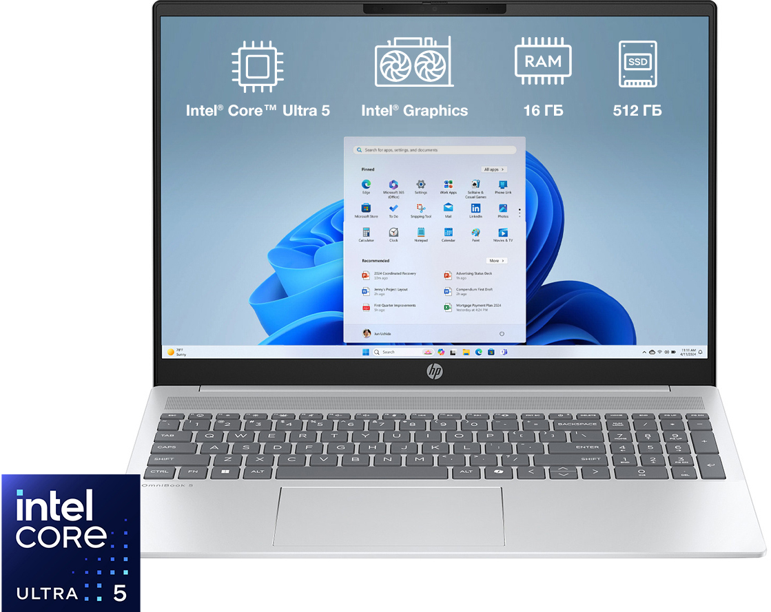 Ноутбук HP OmniBook 5 16-af1034ua (D41WREA) фото 