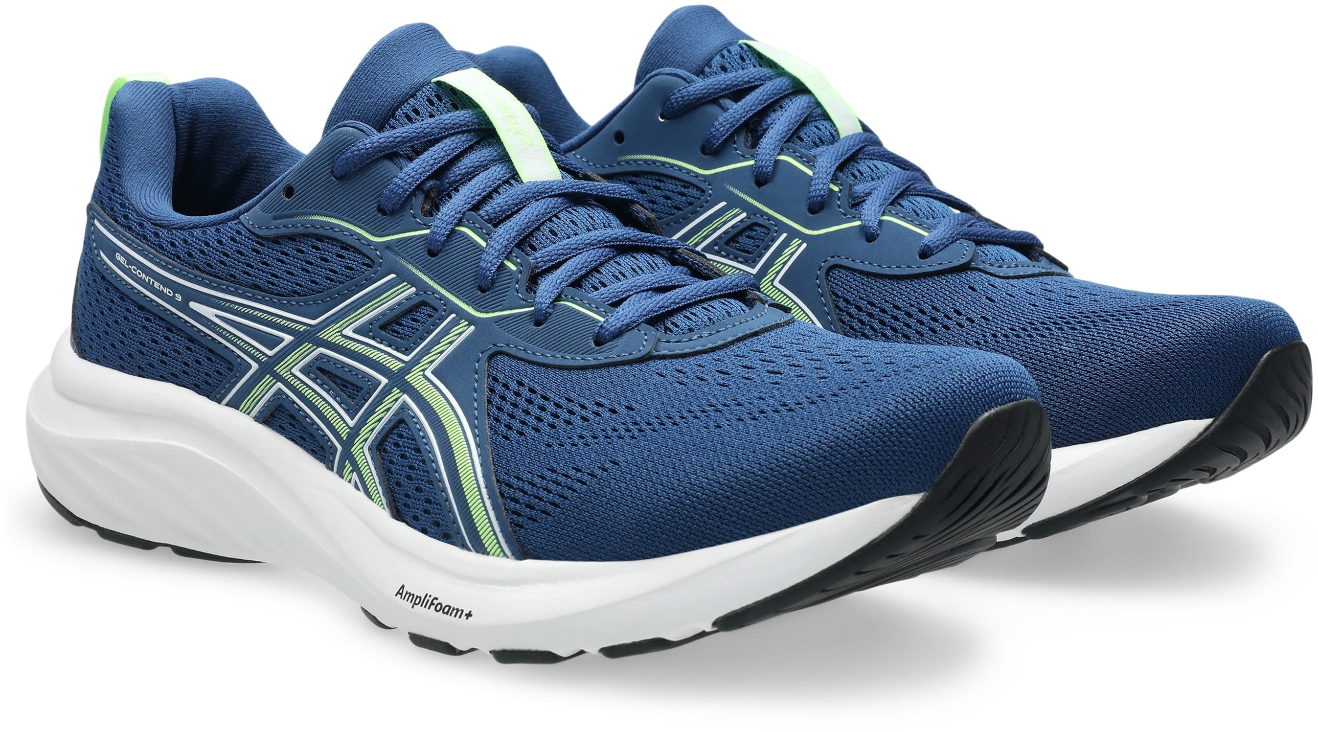 Кроссовки для бега мужские Asics Gel-Contend 9 1011B881-407 44,5 (10,5 US) синие/салатовые фото 