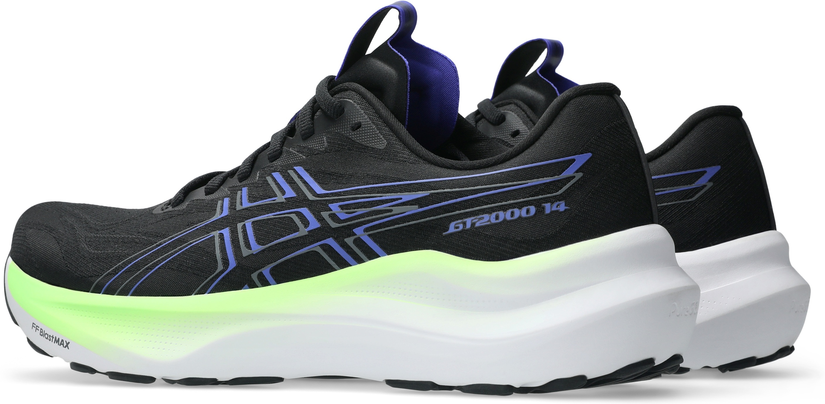 Кроссовки для бега мужские Asics Gt-2000 14 1011C056-004 44.5 (10.5 US) черные/зеленые фото 