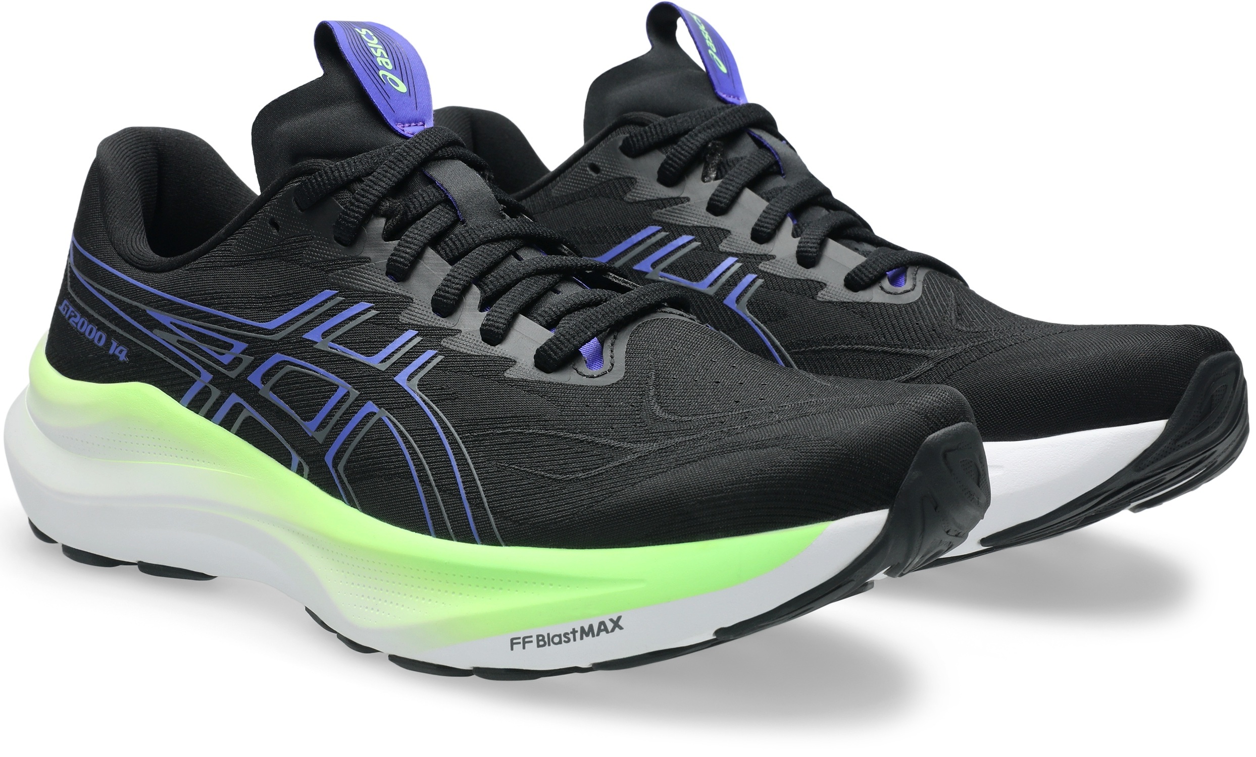 Кросівки для бігу чоловічі Asics Gt-2000 14 1011C056-004 42 (8.5 US) чорні/зеленіфото3