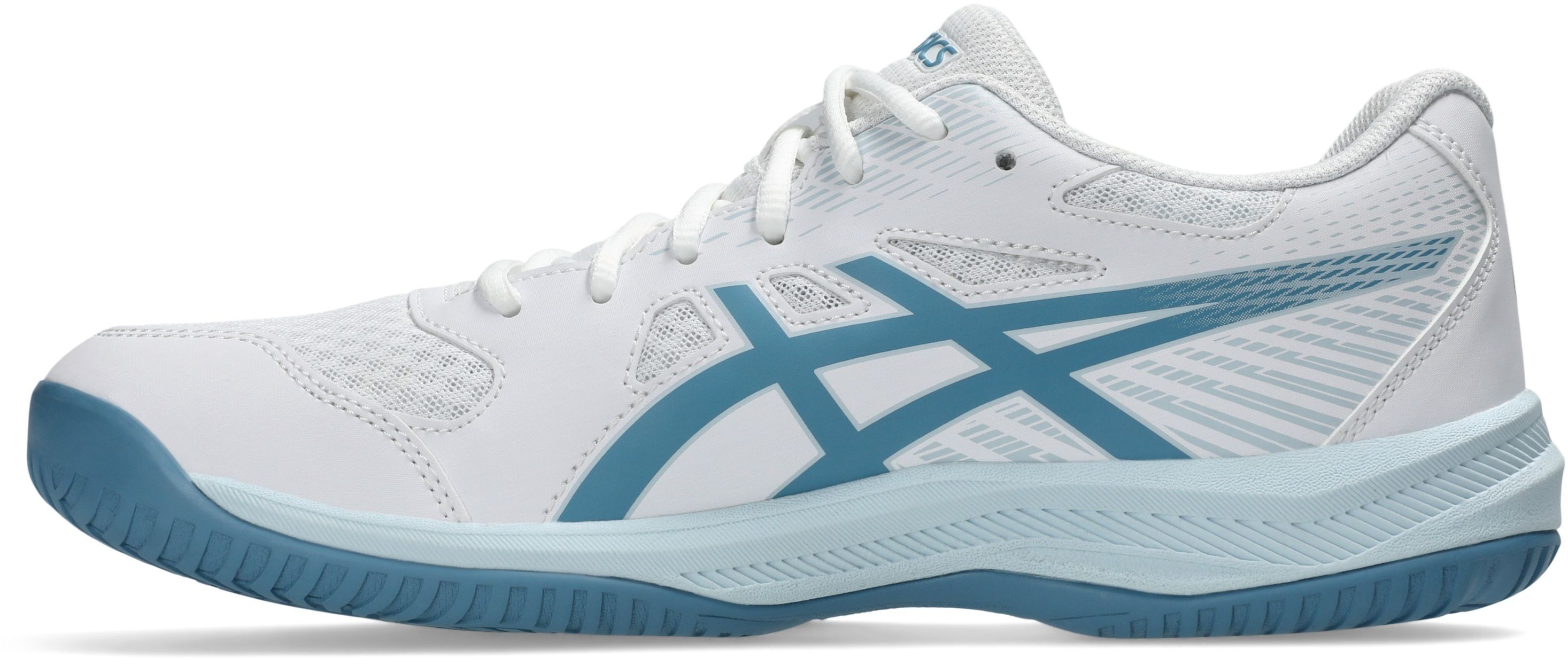 Кроссовки волейбольные мужские Asics Upcourt 6 1071A104-105 42.5 (9 US) белые/бирюзовые фото 2