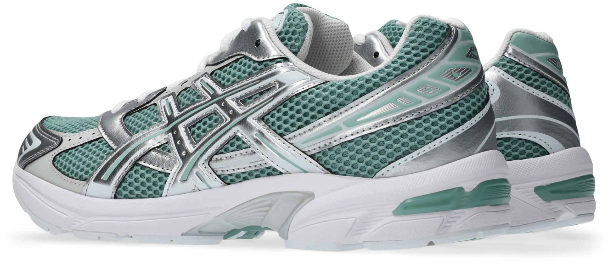 Кроссовки Asics Gel-1130 1203A609-300 40 (7 US) белые/бирюзовые фото 