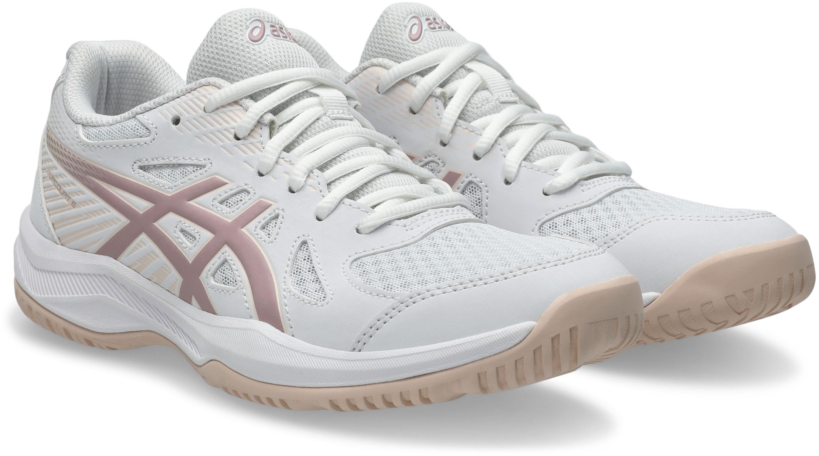Кросівки волейбольні жіночі Asics Upcourt 6 1072A107-104 39 (7.5 US) молочні фото3