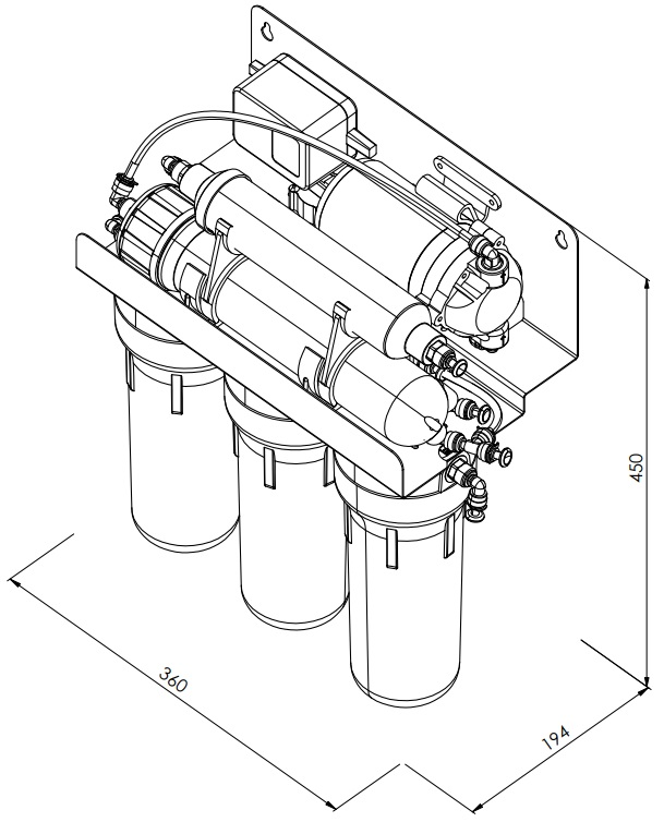 Фільтр зворотного осмосу Ecosoft Standard 5-50P PRO з помпою та мінералізатором (MO550MPECOSTD)фото3