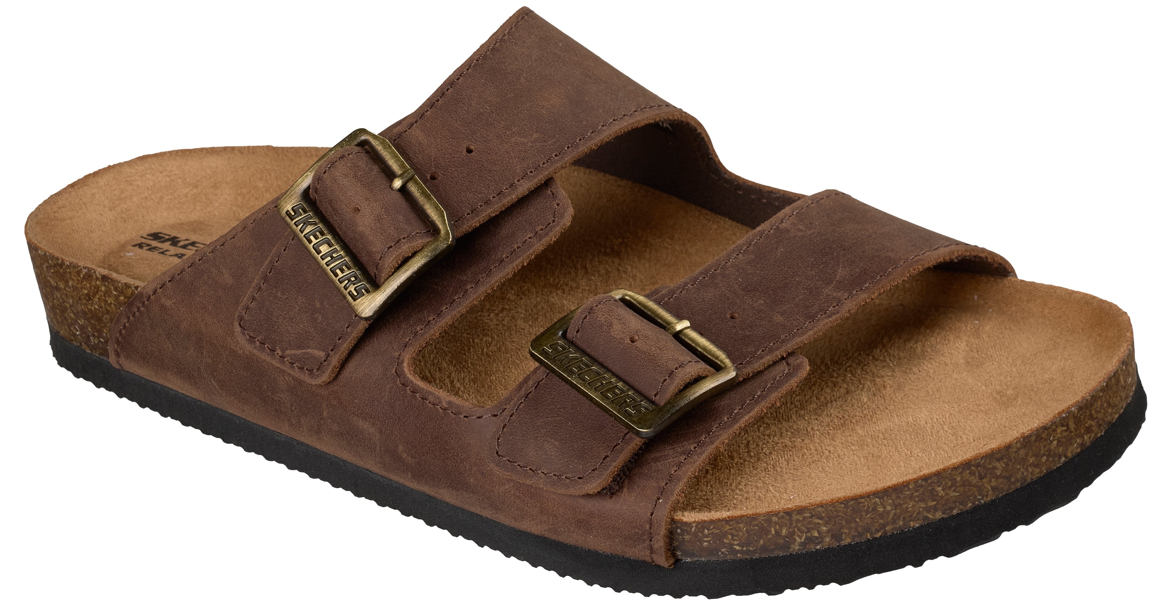 Шльопанці чоловічі Skechers Aidan 205712 COC 45 (11 US) коричневіфото3