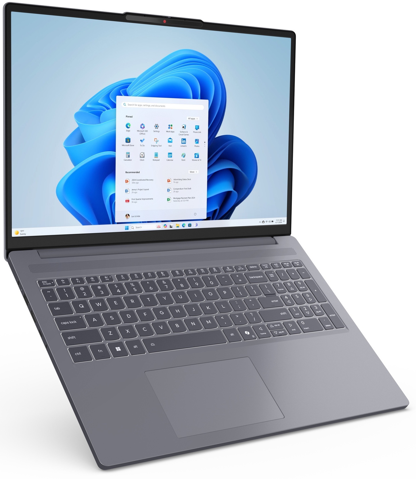 Ноутбук LENOVO IdeaPad Slim 3 16ARP10 Luna Grey (83K80041RA)фото