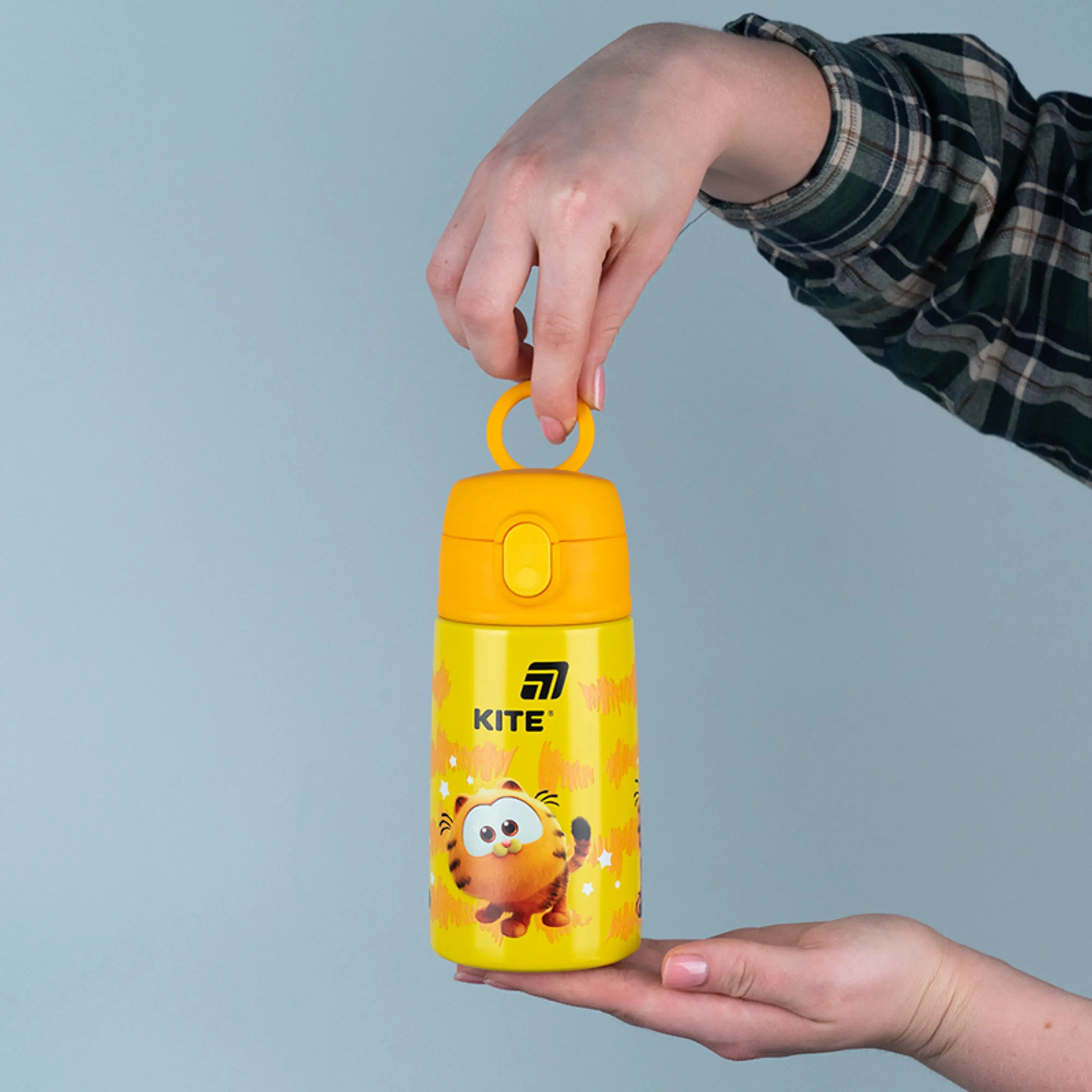 Термос Kite с трубочкой 400мл, Garfield, GF25-1261 фото 