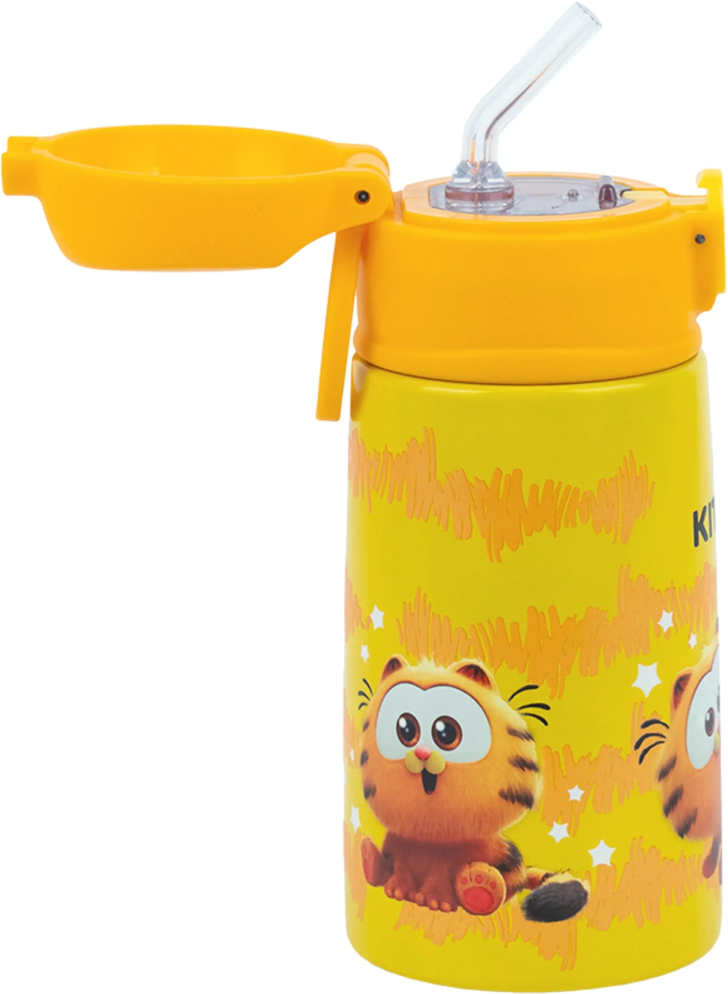 Термос Kite с трубочкой 400мл, Garfield, GF25-1261 фото 