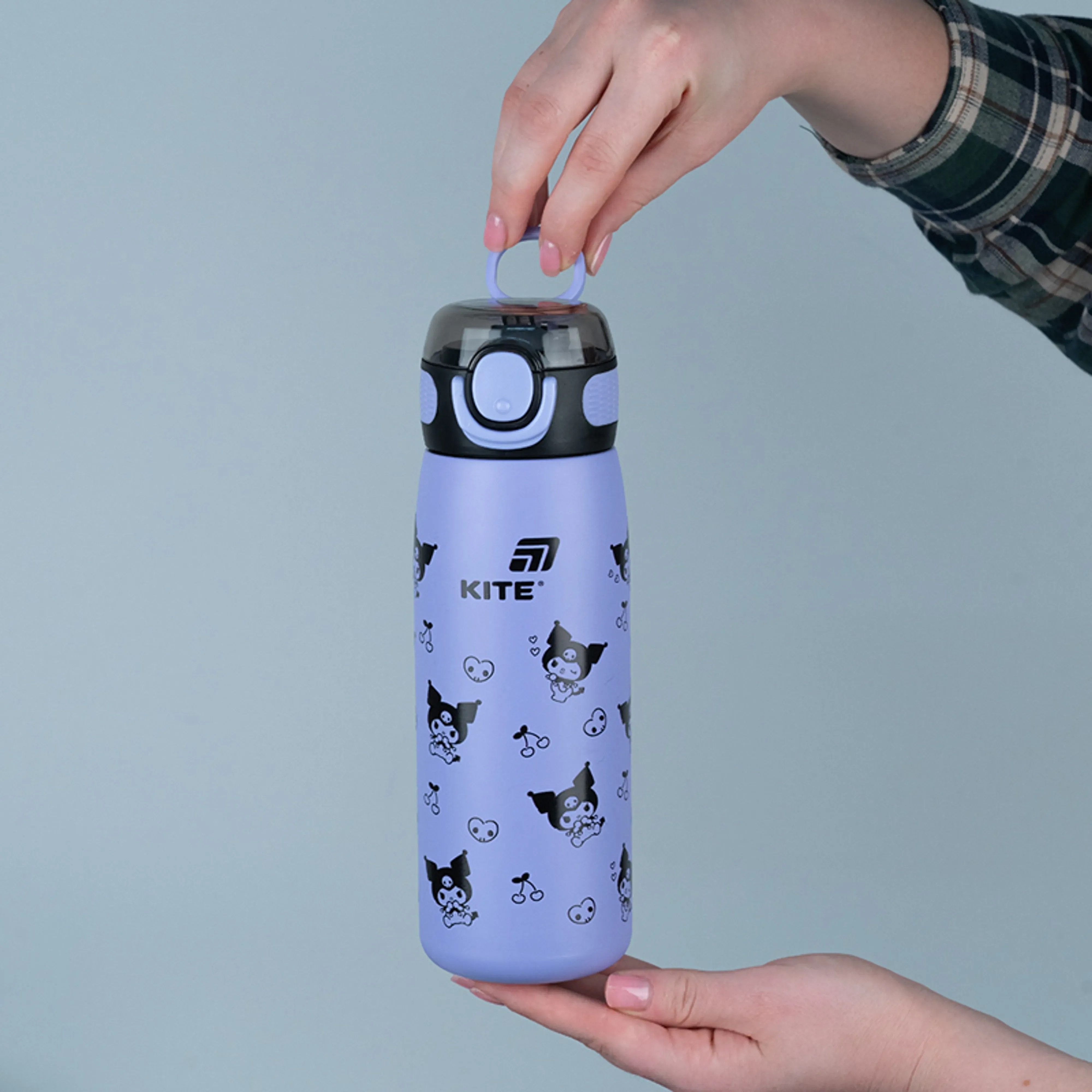 Термос Kite с трубочкой 600мл, Kuromi, HK25-1262 фото 