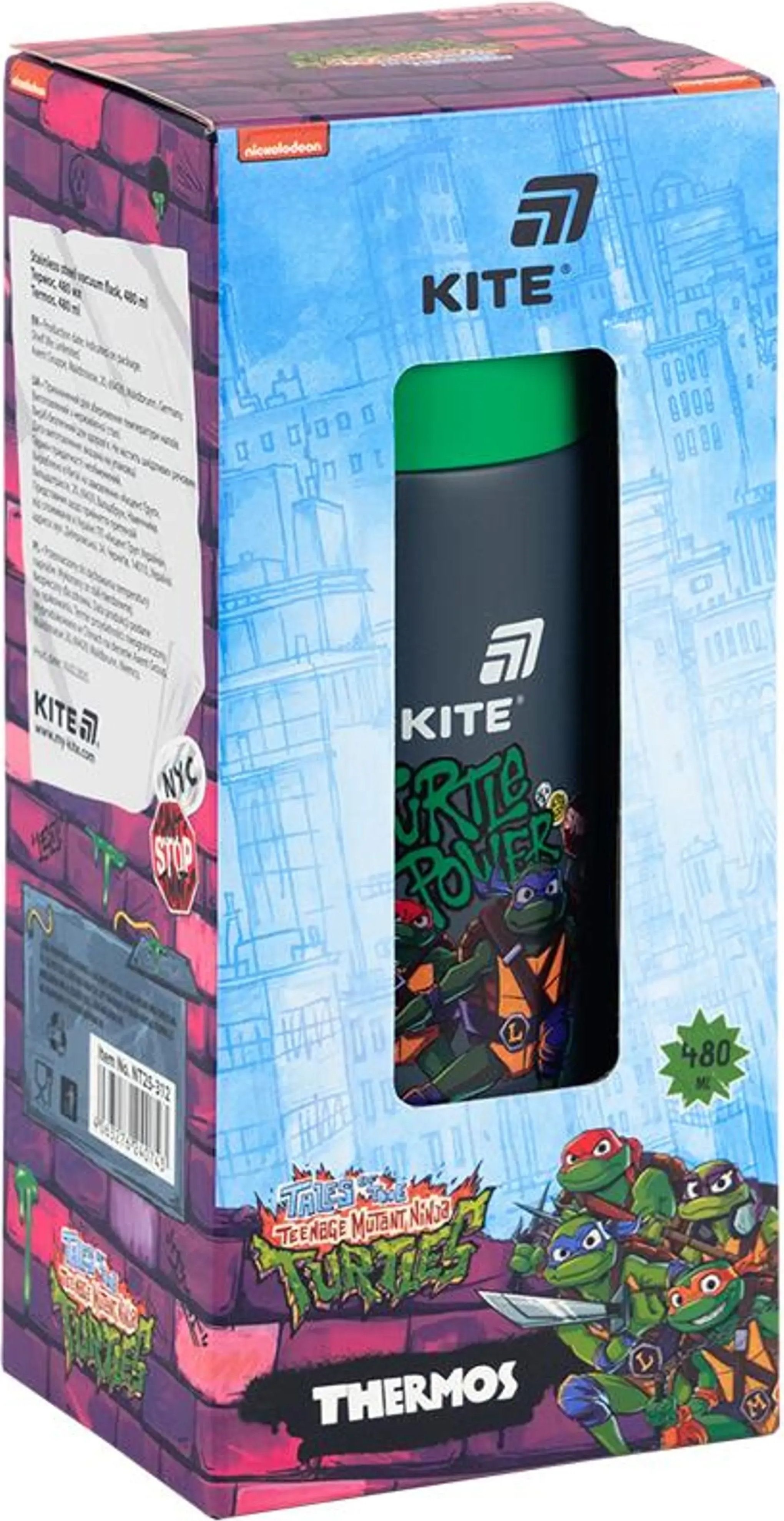 Термос Kite, 480 мл, Ninja Turtles, NT25-312 фото 