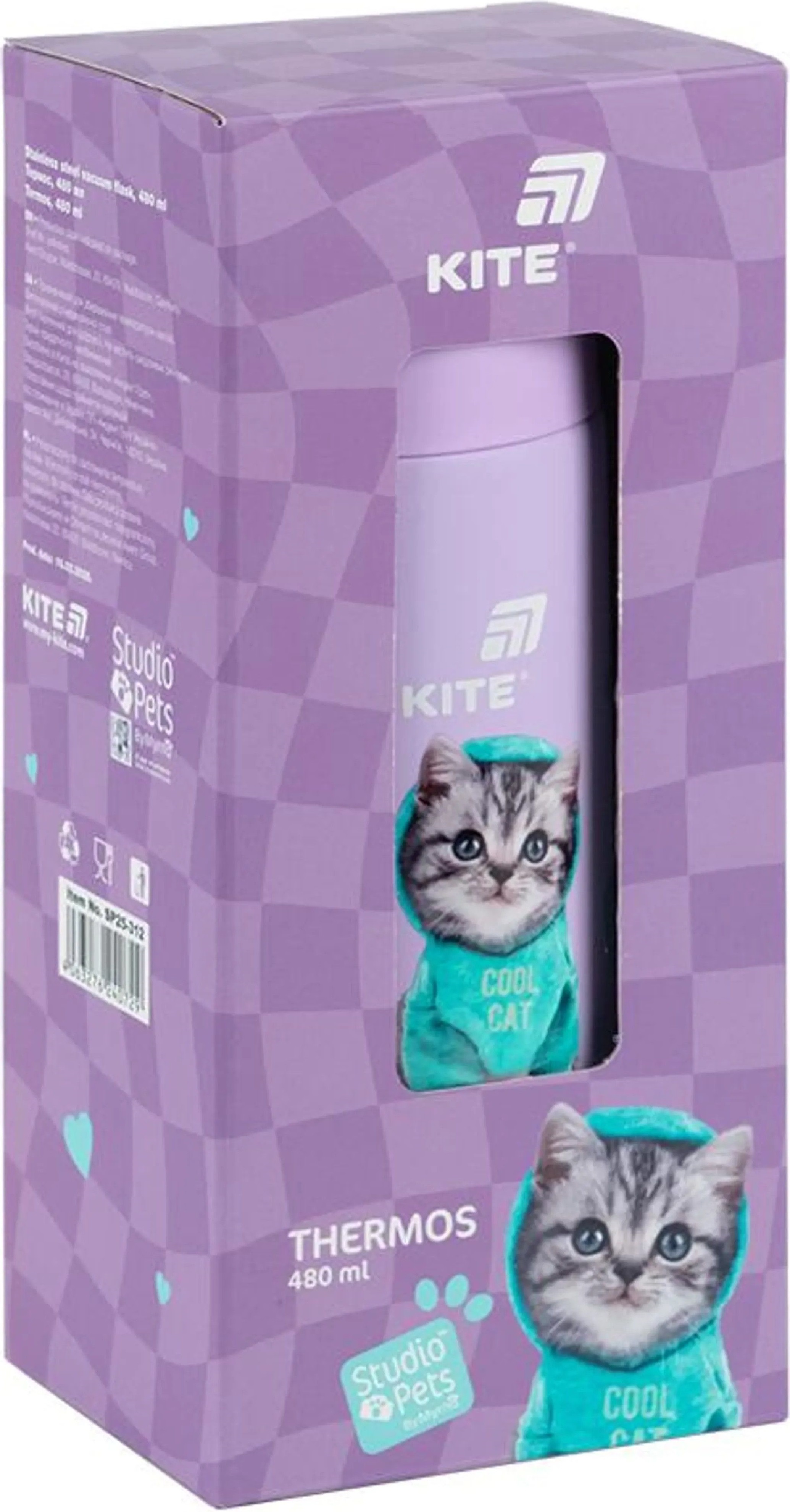 Термос Kite, 480 мл, Studio Pets, SP25-312 фото 