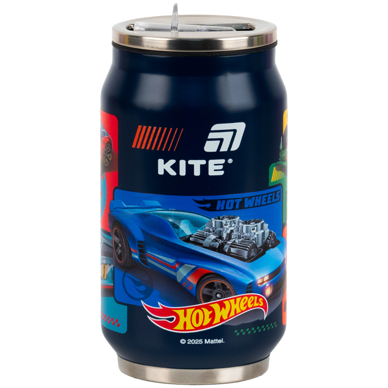 Термочашка с трубочкой Kite, 350мл Hot Wheels, HW25-1263 фото5