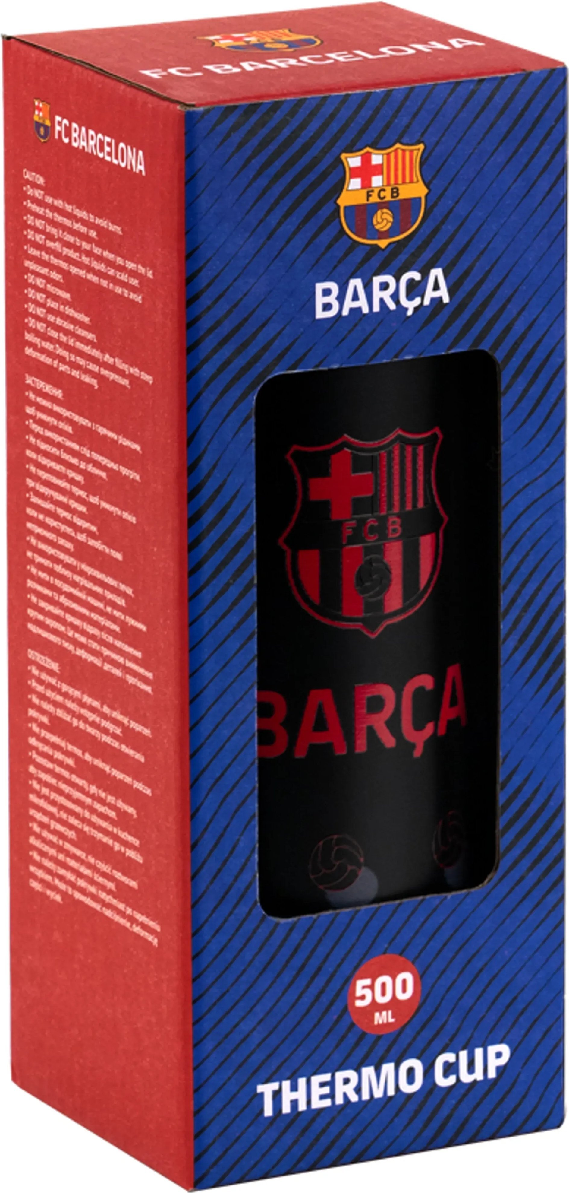 Термочашка з трубочкою Kite, 500мл, FC Barcelona, BC25-1264фото