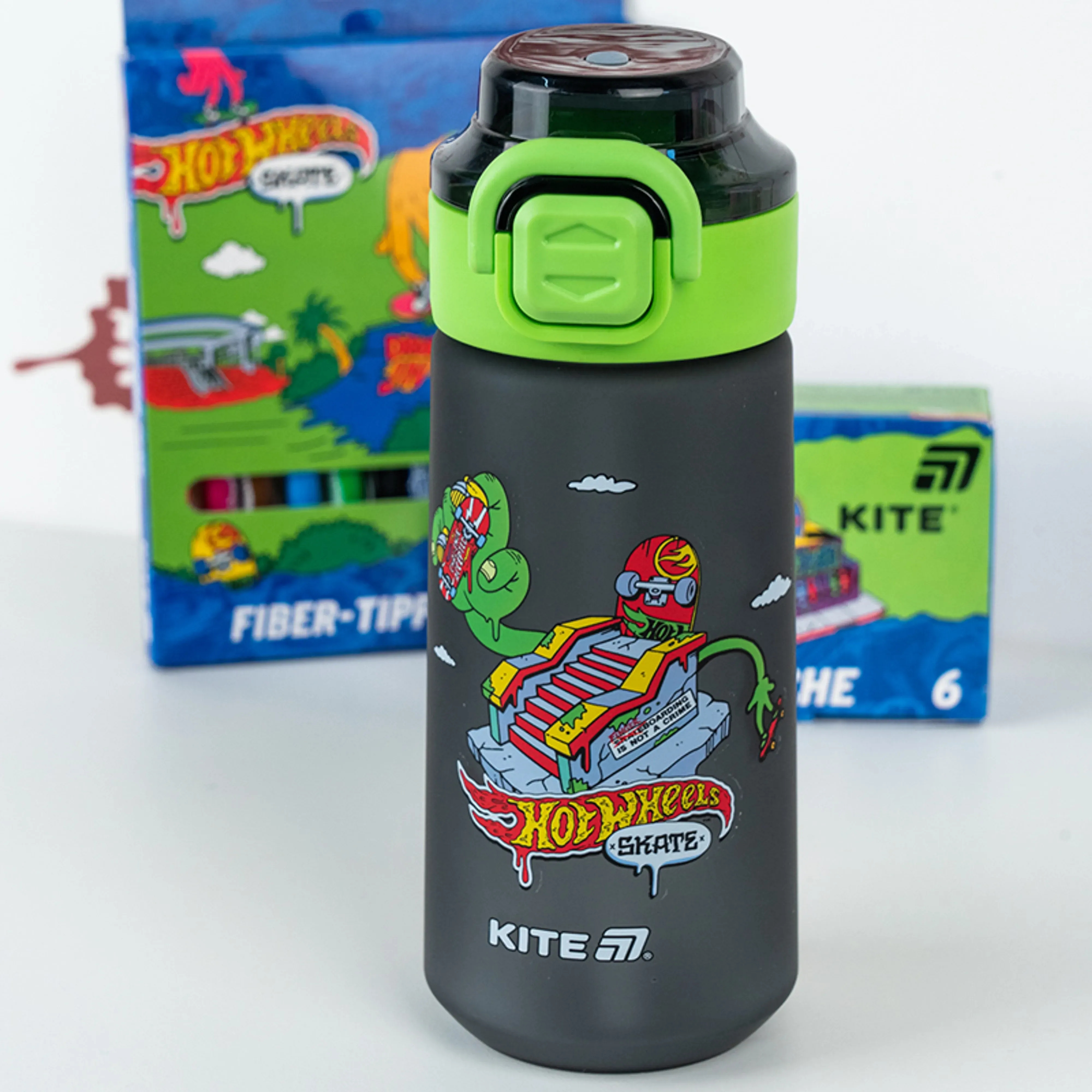 Бутылочка для воды Kite, 560 мл, Hot Wheels, HW25-1213 фото 