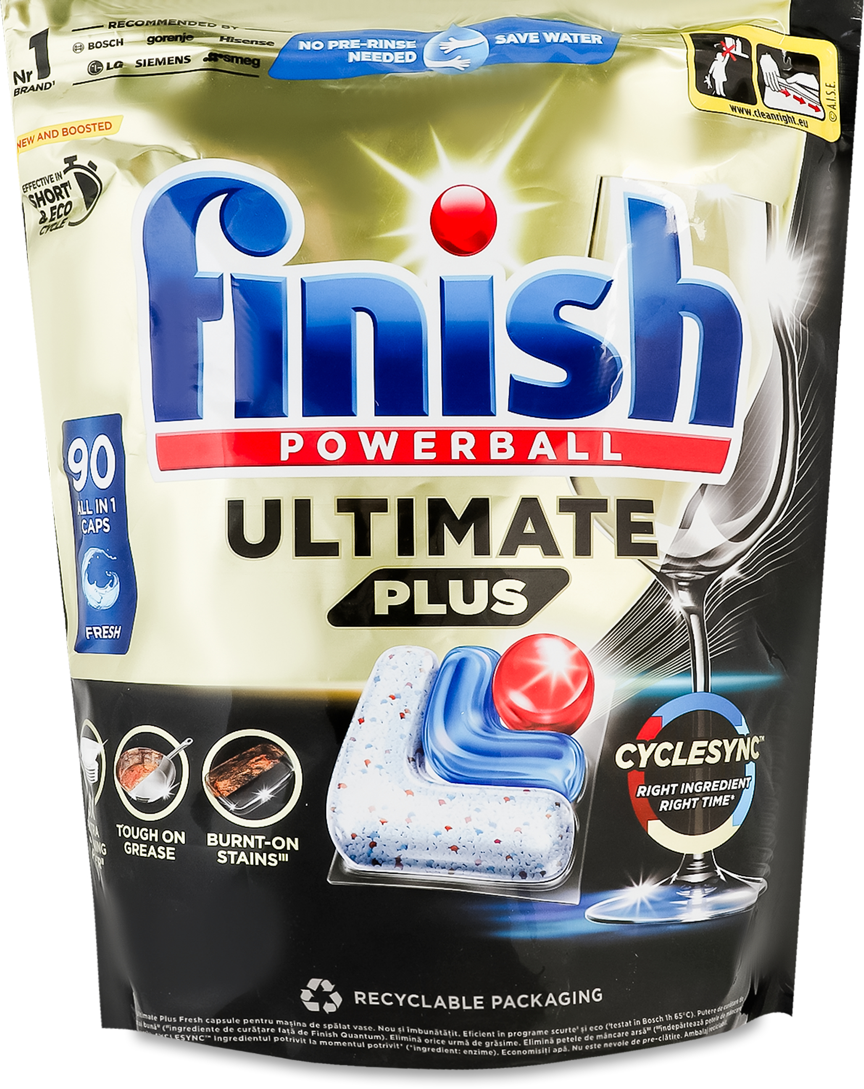 Капсулы для посудомоечных машин Finish Ultimate Plus All in 1 со Свежим ароматом 90 шт. фото 