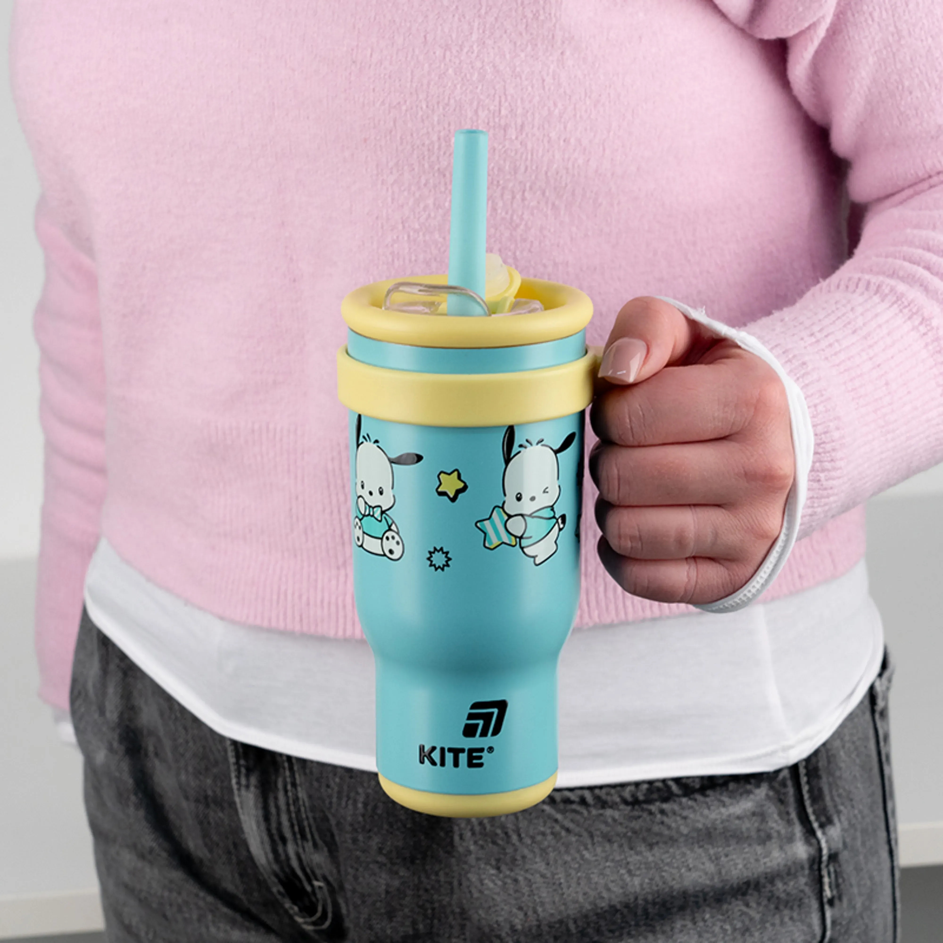 Термокружка с трубочкой Kite, 530мл, Pochacco, PC25-1266 фото 8