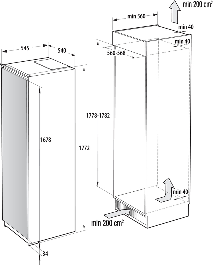 Вбудована морозильна камера Gorenje FNCI517E41WFфото