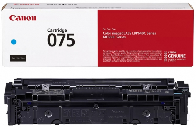 Картридж лазерный Canon 075C MF664Cdw/MF667Cdw/LBP646Cdw/LBP647Cdw Cyan (1300 стр) (6364C002) фото 