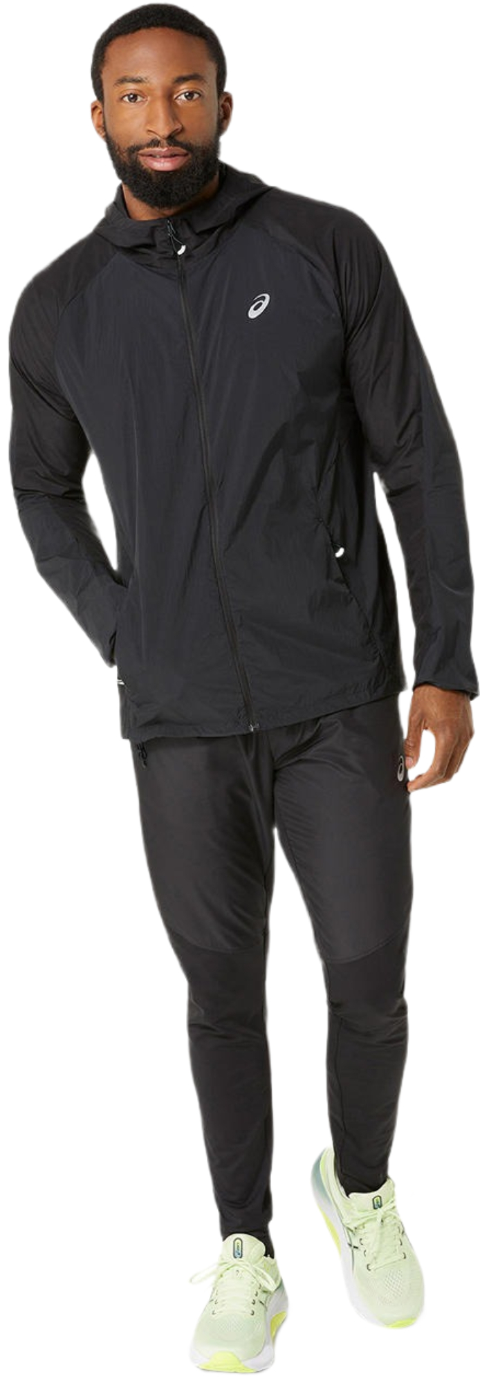 Ветровка спортивная мужская Asics Road Packable Jacket 2011D084-001 L черная фото 