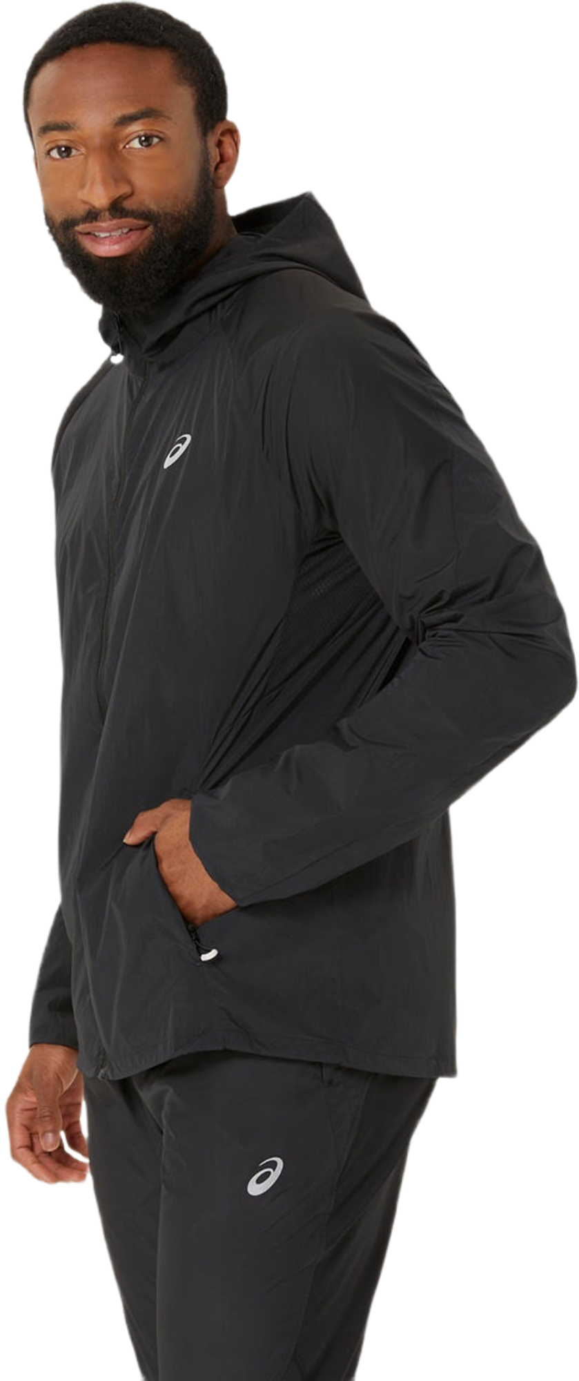 Ветровка спортивная мужская Asics Road Packable Jacket 2011D084-001 L черная фото 