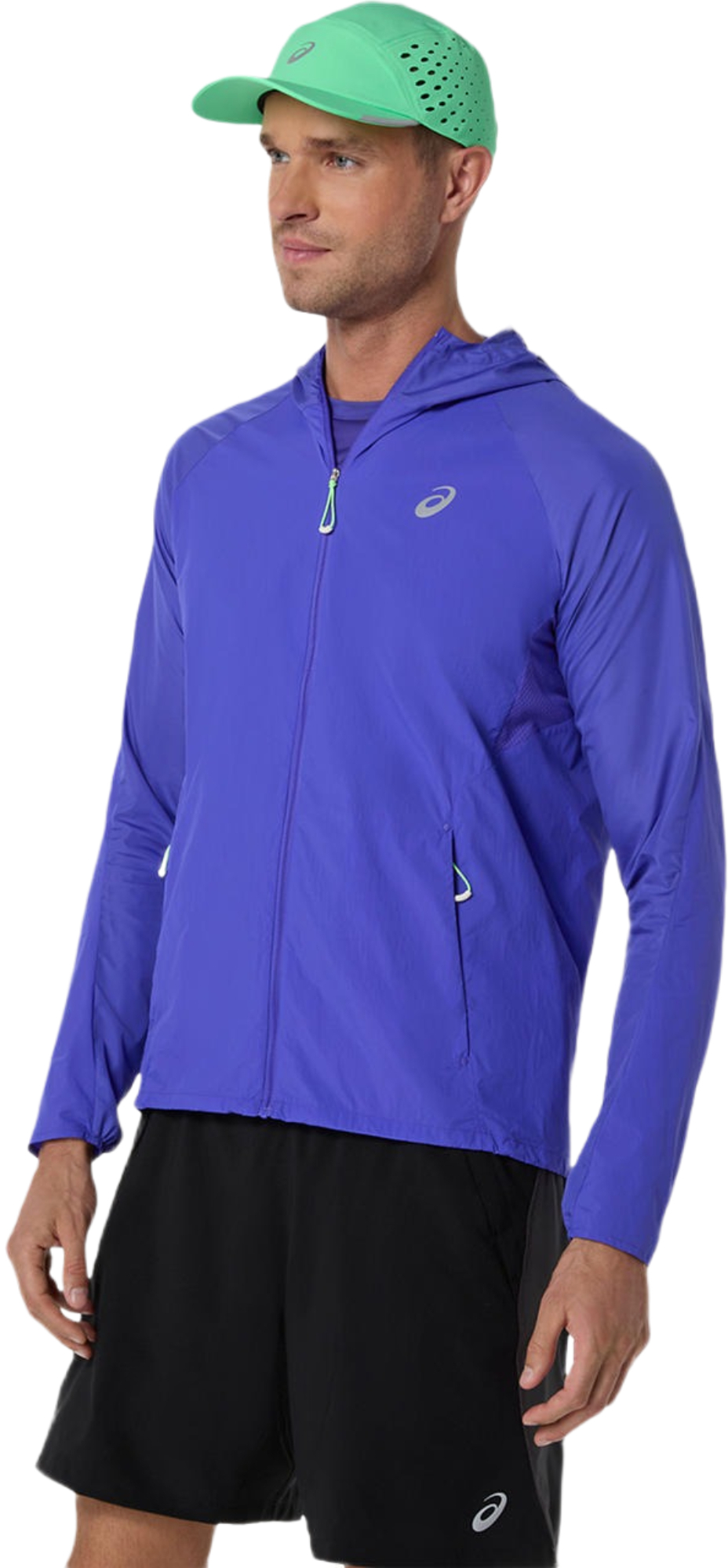 Ветровка спортивная мужская Asics Road Packable Jacket 2011D084-403 XL темно-синяя фото 