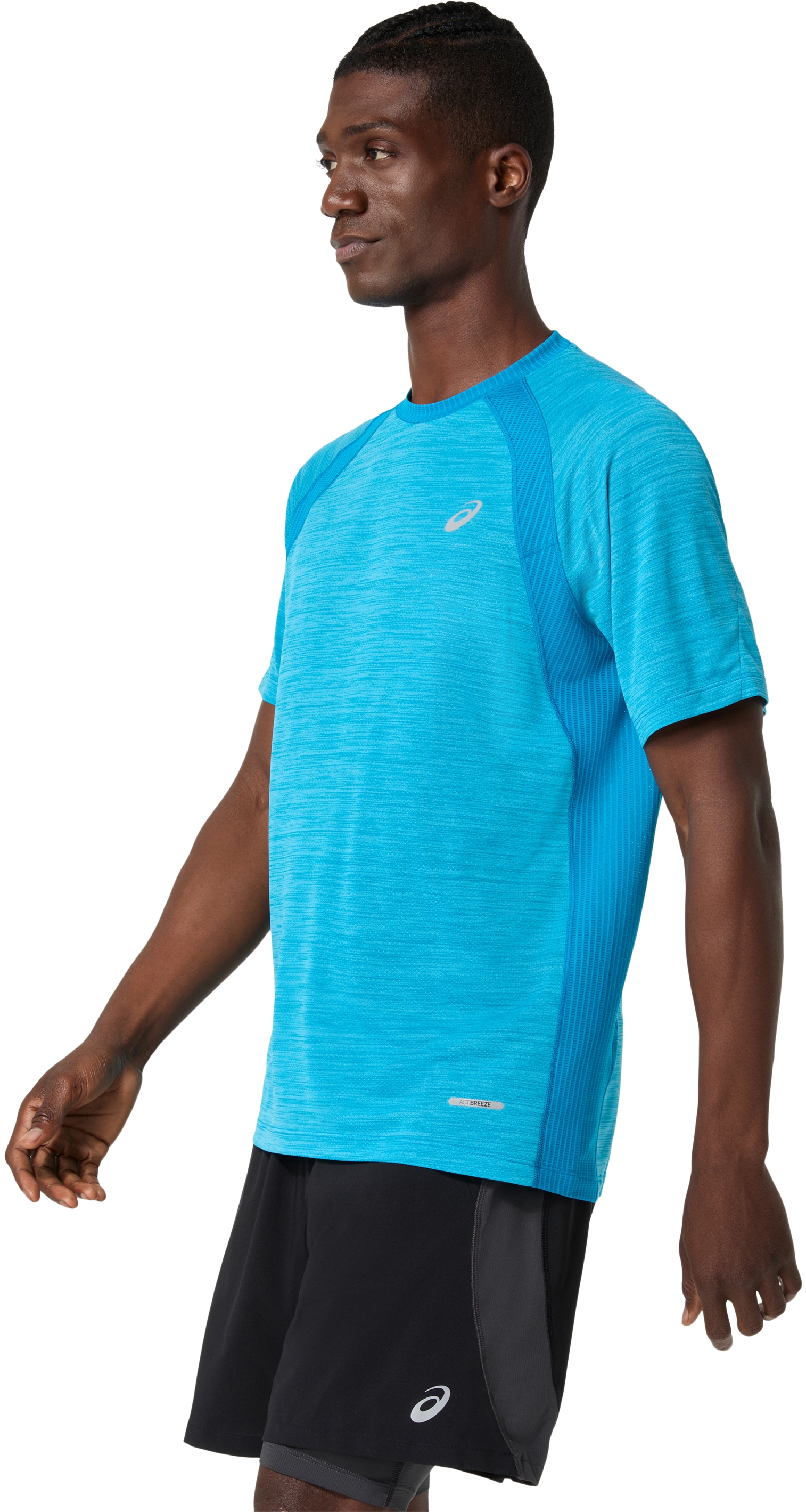 Футболка спортивна чоловіча Asics Road Ss Top 2011D453-400 L блакитнафото