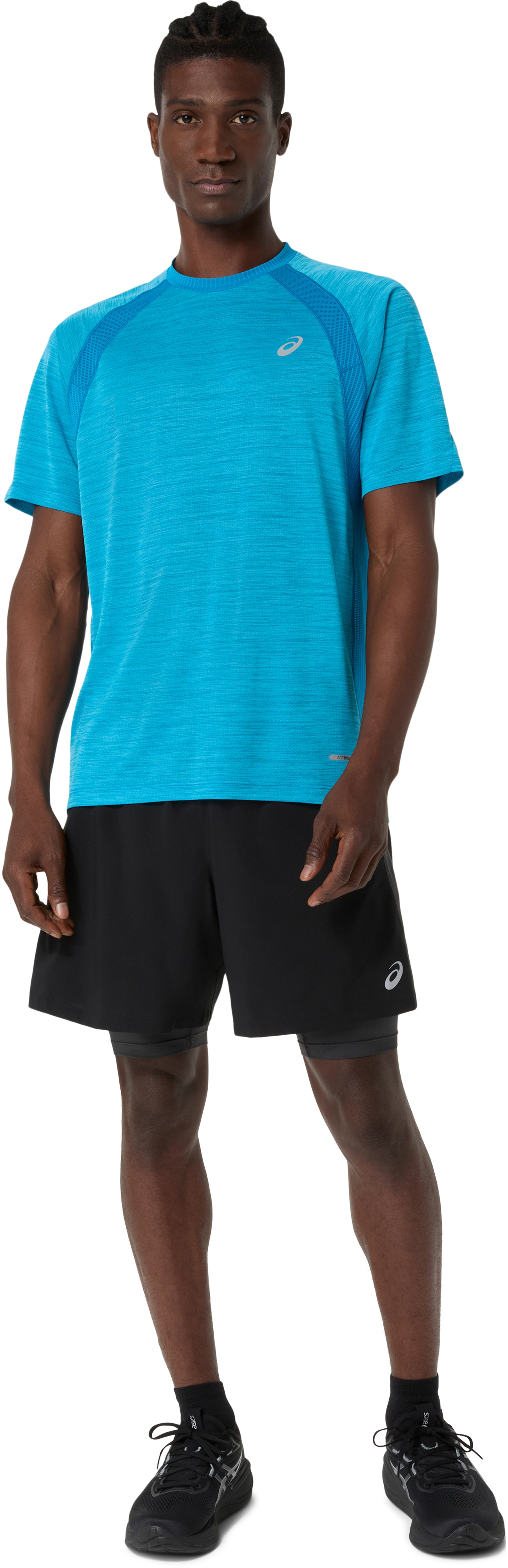 Футболка спортивна чоловіча Asics Road Ss Top 2011D453-400 L блакитнафото
