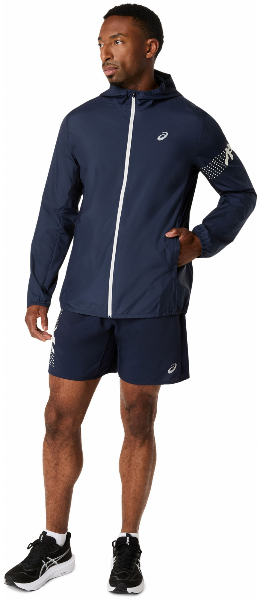 Ветровка спортивная мужская Asics Icon Jacket 2011D456-401 XL черная фото 