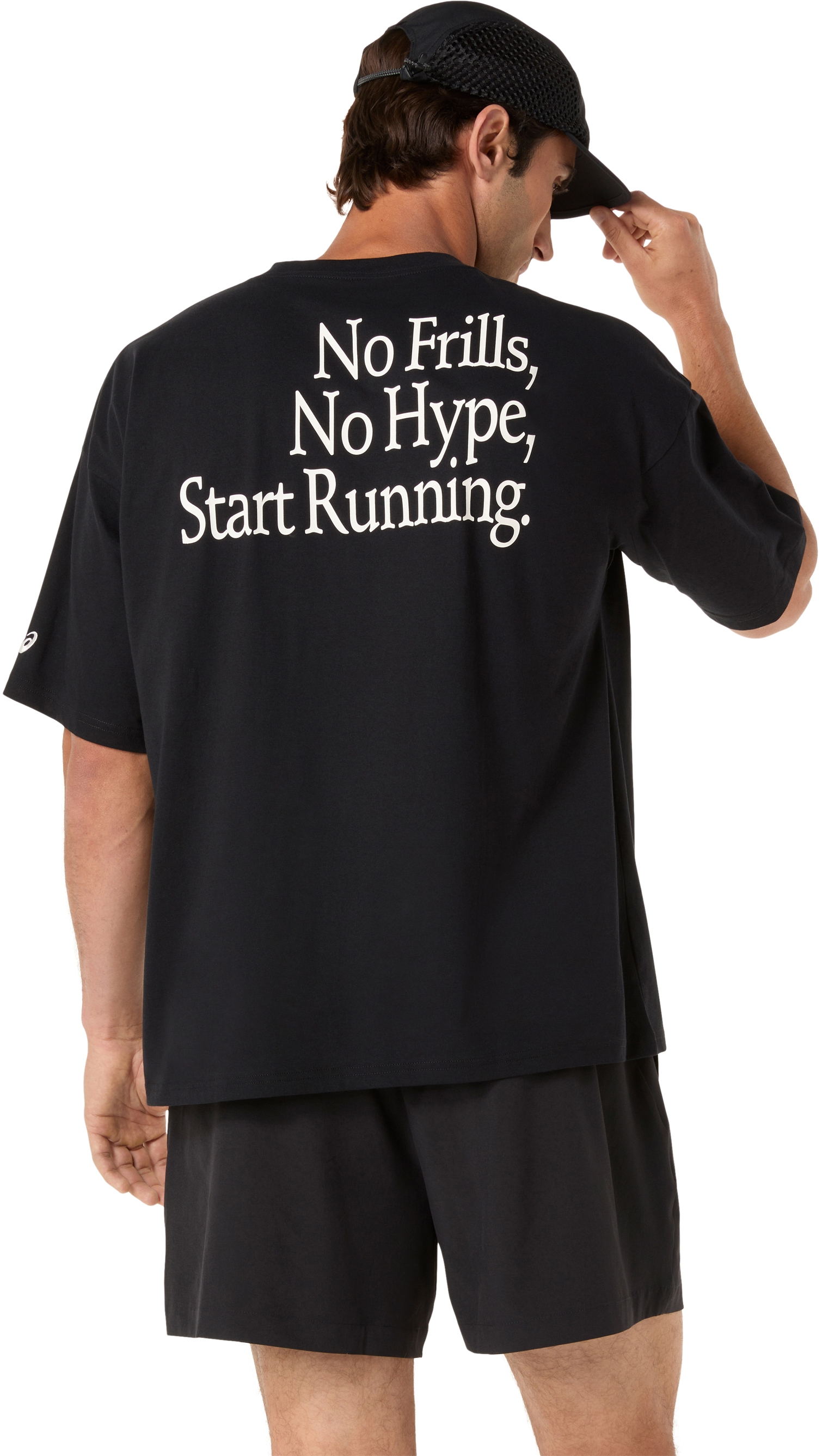 Футболка мужская Asics Runner Message Graphic Relaxed Tee 2031F321-002 M черная фото 2