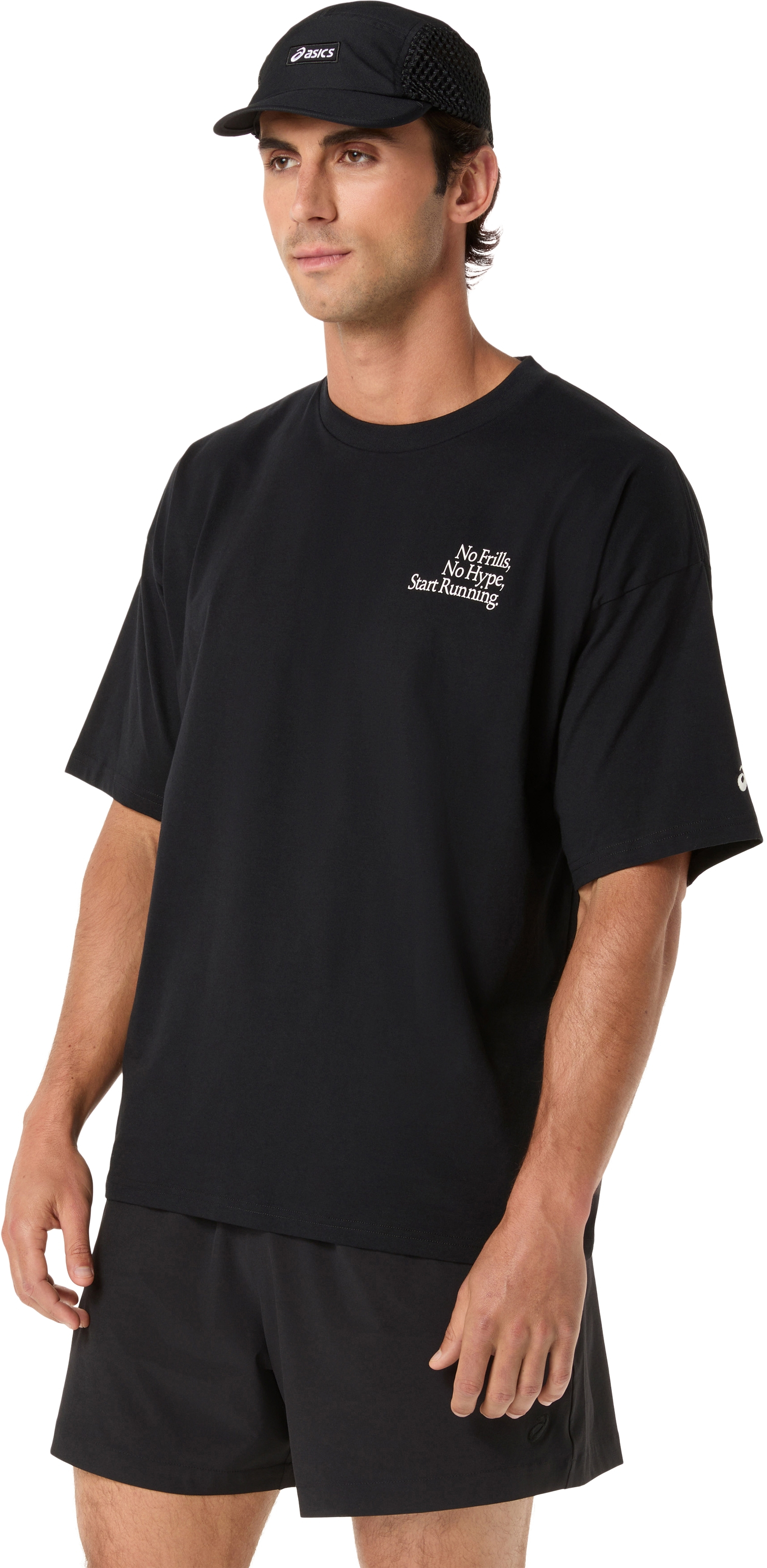 Футболка мужская Asics Runner Message Graphic Relaxed Tee 2031F321-002 M черная фото 3