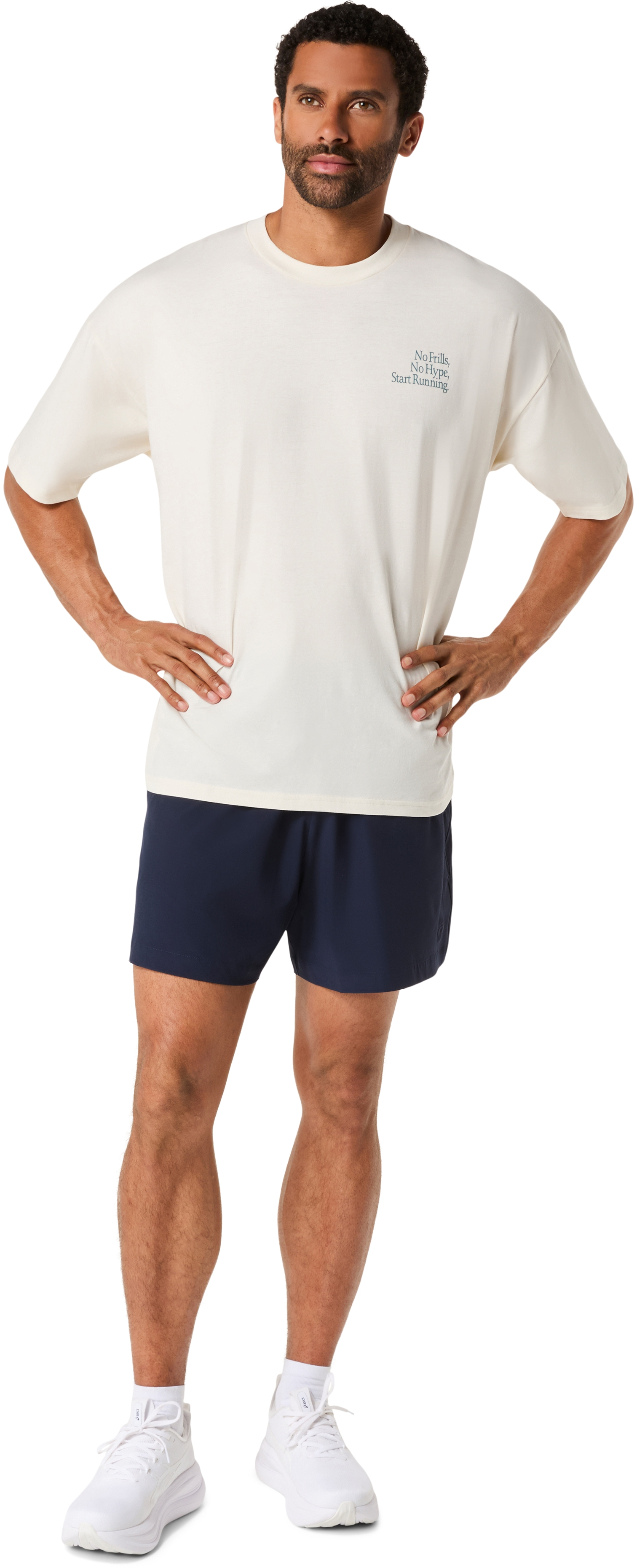 Футболка чоловіча Asics Runner Message Graphic Relaxed Tee 2031F321-100 M молочнафото