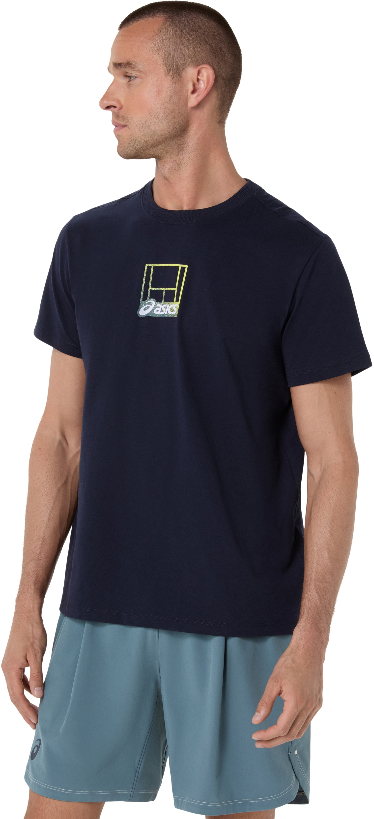 Футболка мужская Asics Court Core Graphic Tee 2041A355-401 L синяя фото 