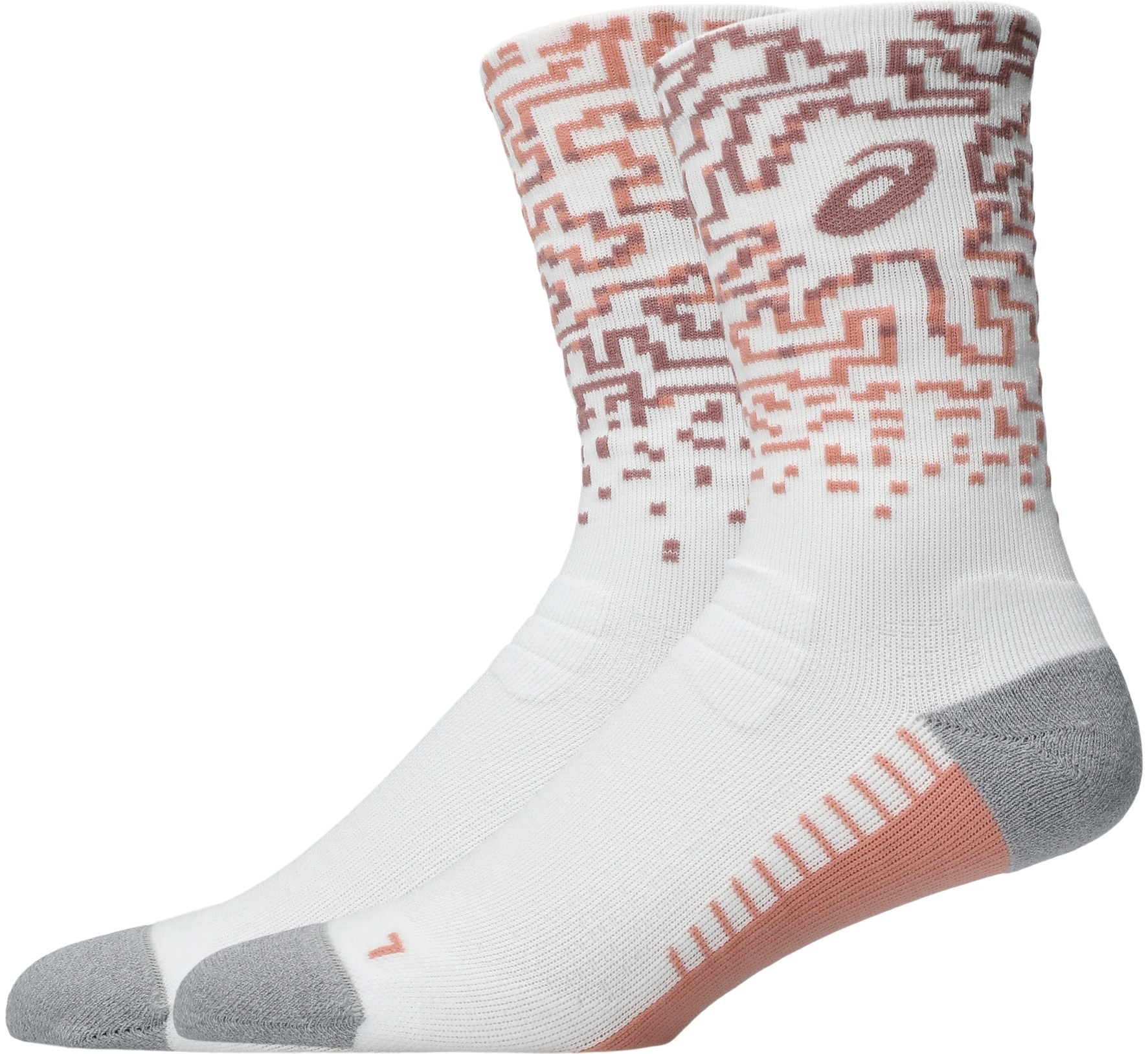 Носки высокие Asics Perfor39-42ance Run Sock Crew 3013B285-100 43-46 белые/серые/оранжевые фото 