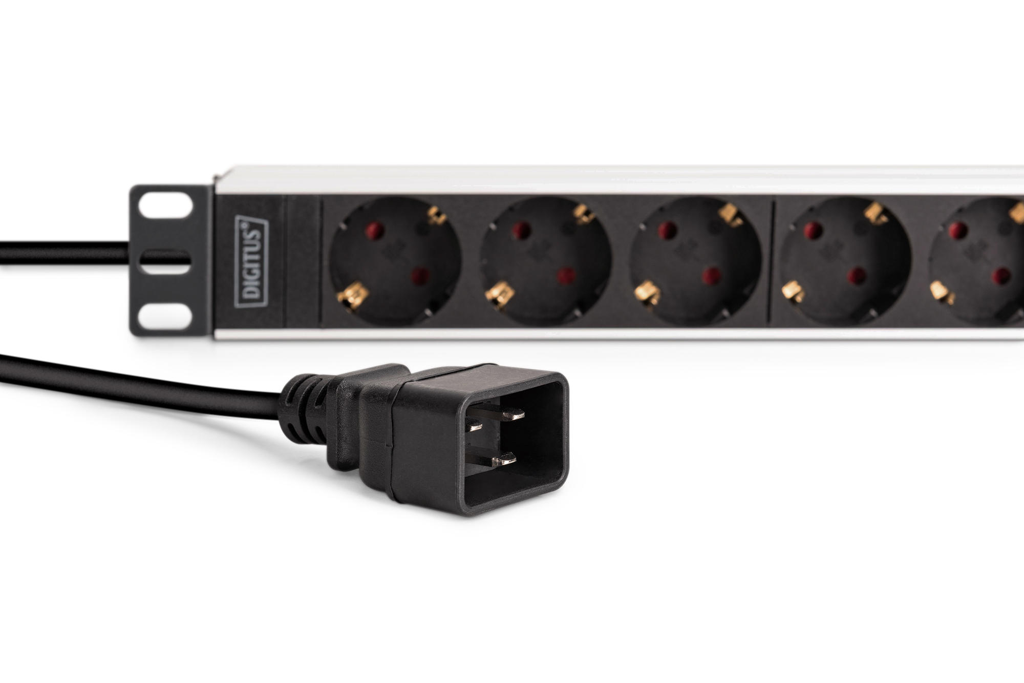 Пристрій розподілу електроживлення DIGITUS 1U, 9xSchuko, 16A, 250V, вилка C20 (DN-95440)фото