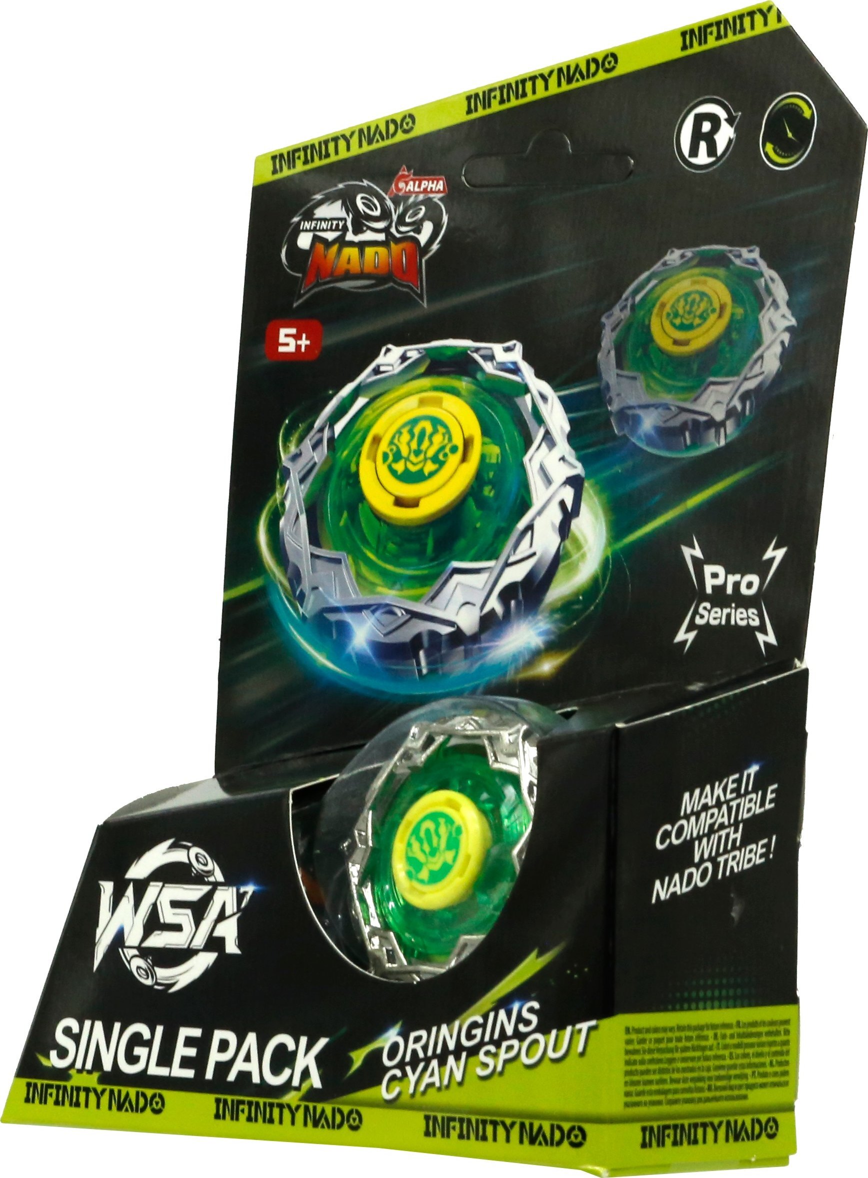 Волчок Infinity Nado VII Pro Series Single Pack Origins Циановый Вихрь (Cyan Spout) (EU664621-3) фото 4