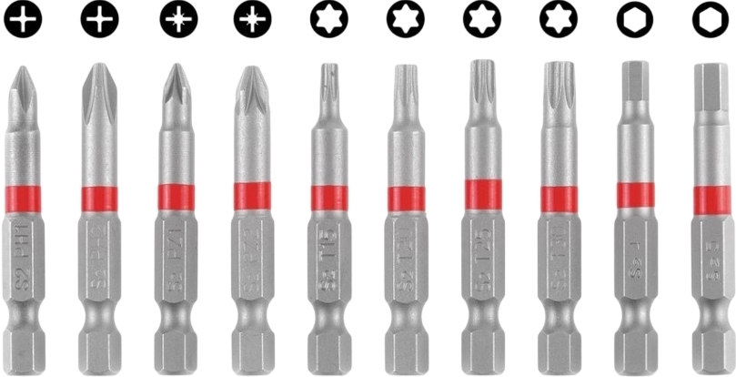 Набір ударних біт Einhell 50мм, 10шт (118623)фото