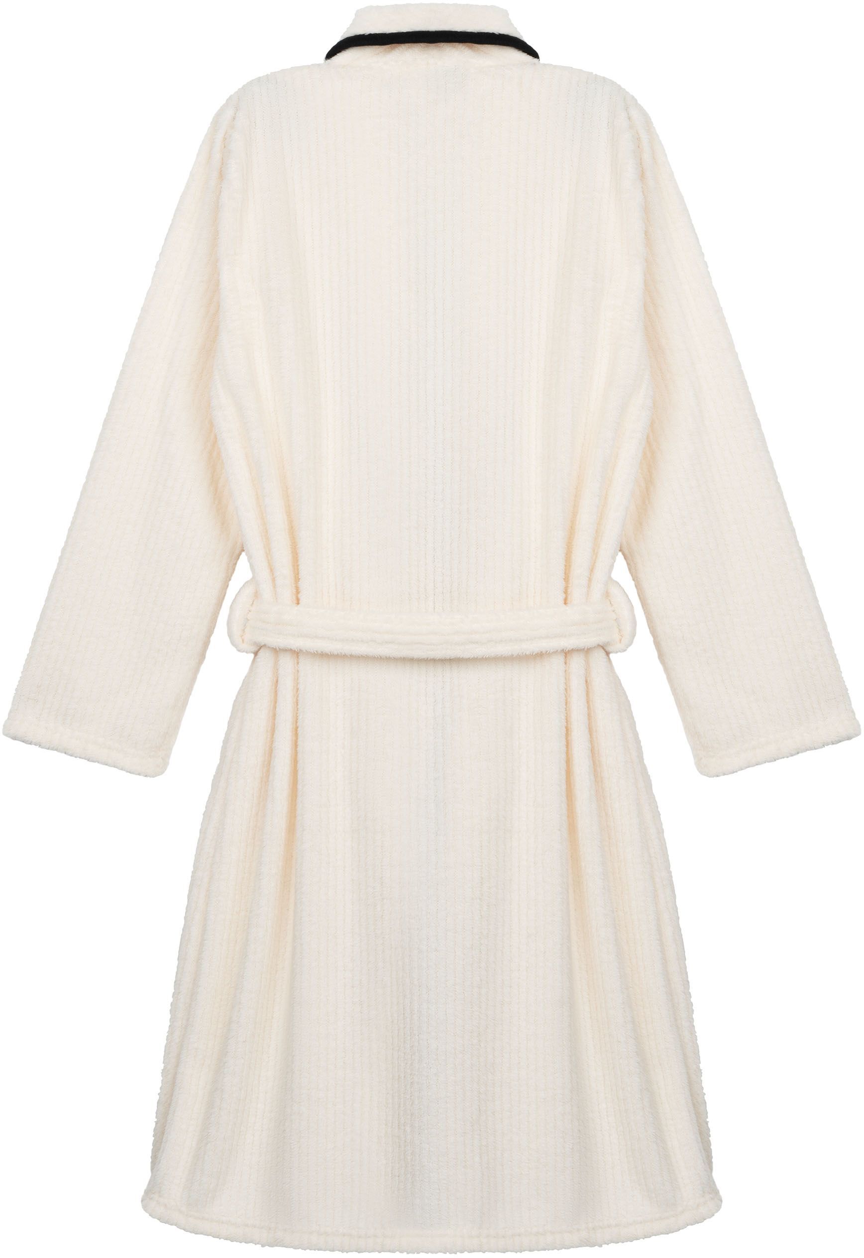 Женский халат ARDESTO Stripe, размер S/M, 100% полиэстер, белый (ART2120LSS) фото 