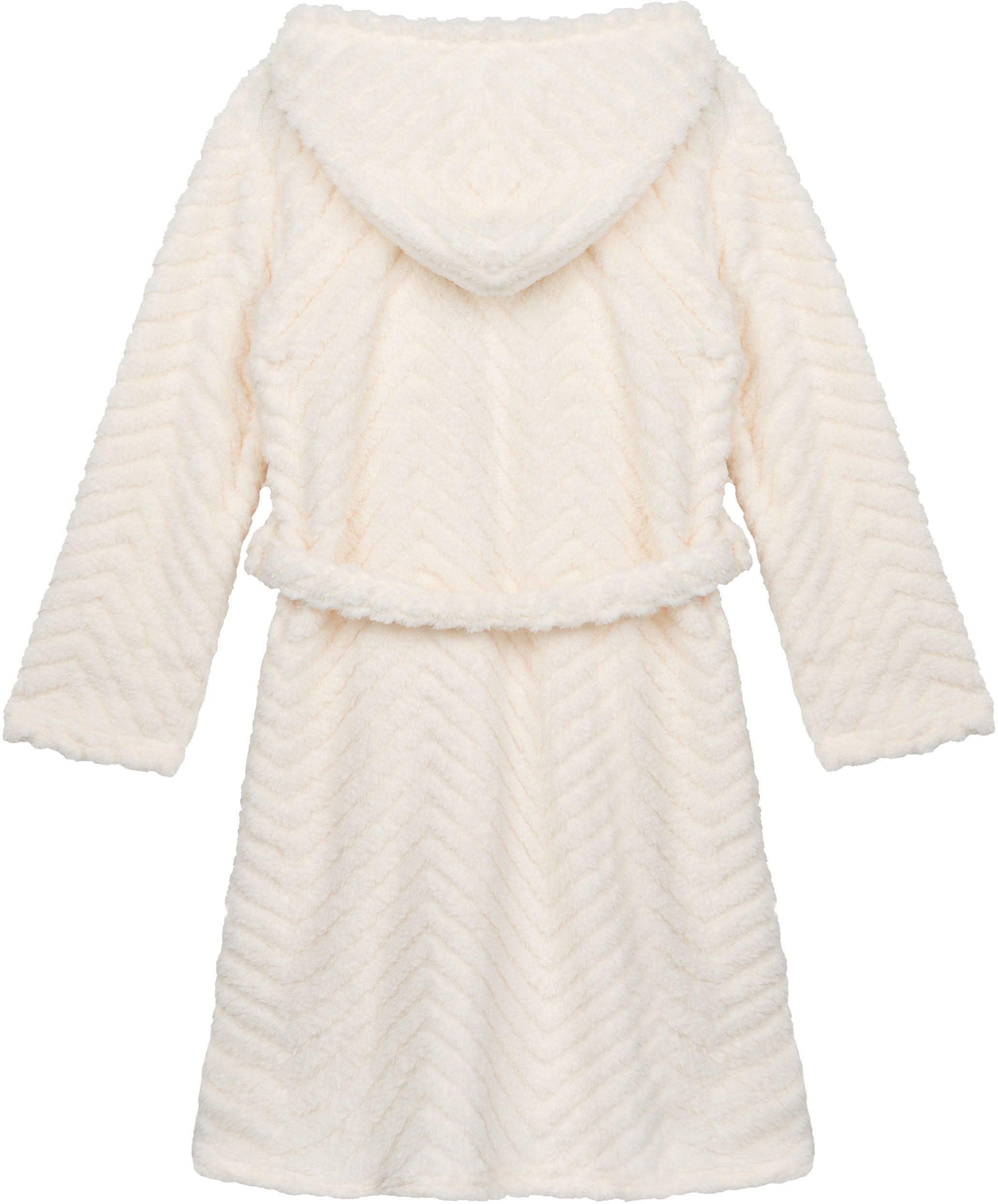 Женский халат ARDESTO Zigzag, размер XXL, 100% полиэстер, белый (ART2120LWX) фото 