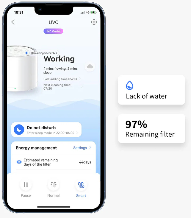 Поїлка Petkit Eversweet 3 Pro Water Fountain White P4108 UVCфото
