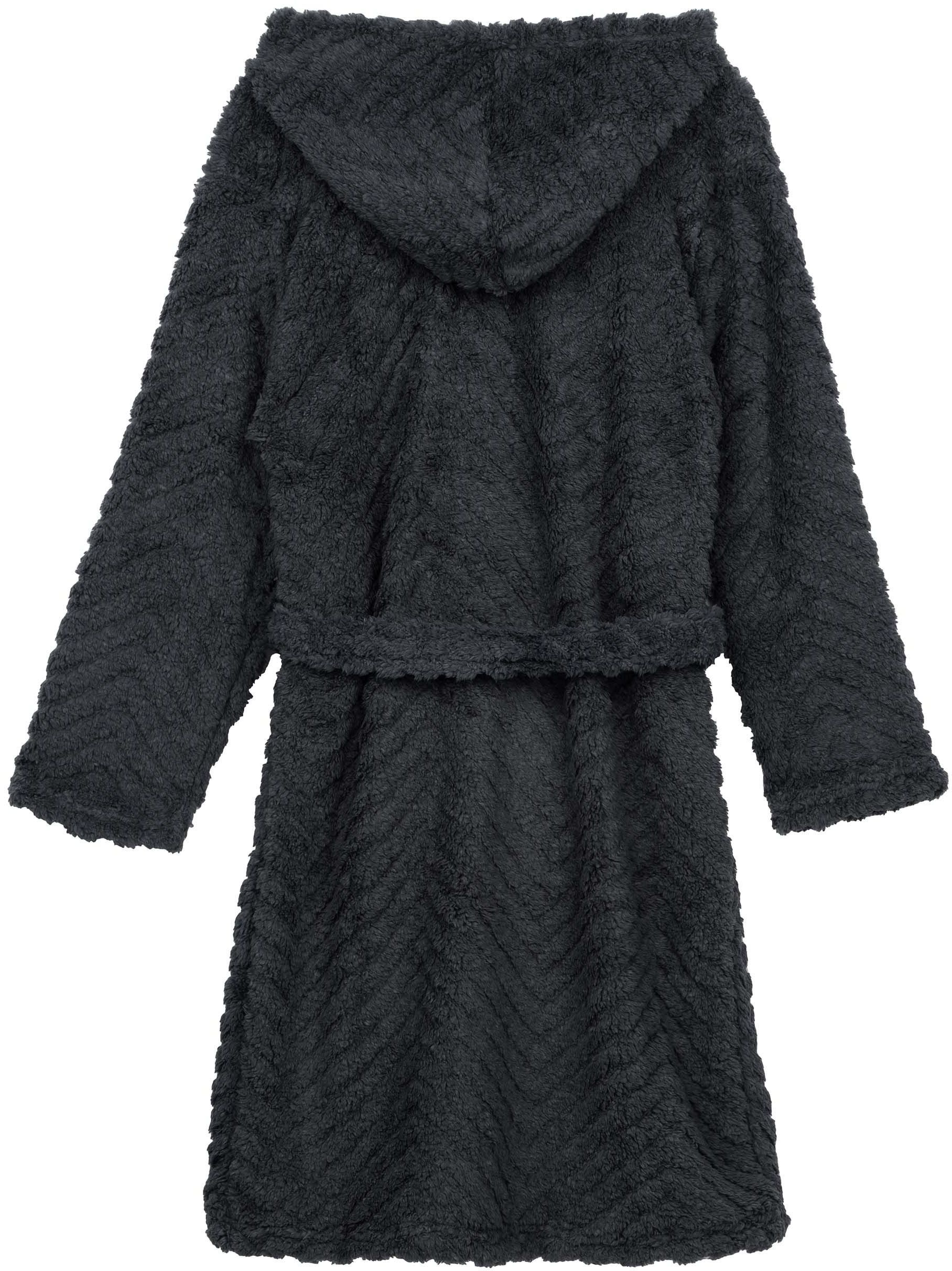 Женский халат ARDESTO Zigzag, размер L/XL, 100% полиэстер, серый (ART2120LGL) фото 