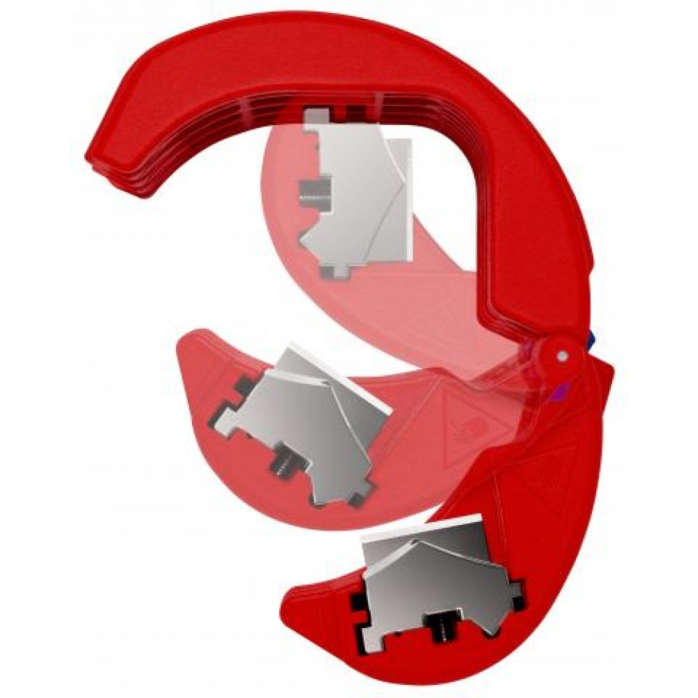 Труборез KNIPEX для пластиковых труб, 20-50мм 72мм (90-22-10-BK) фото 